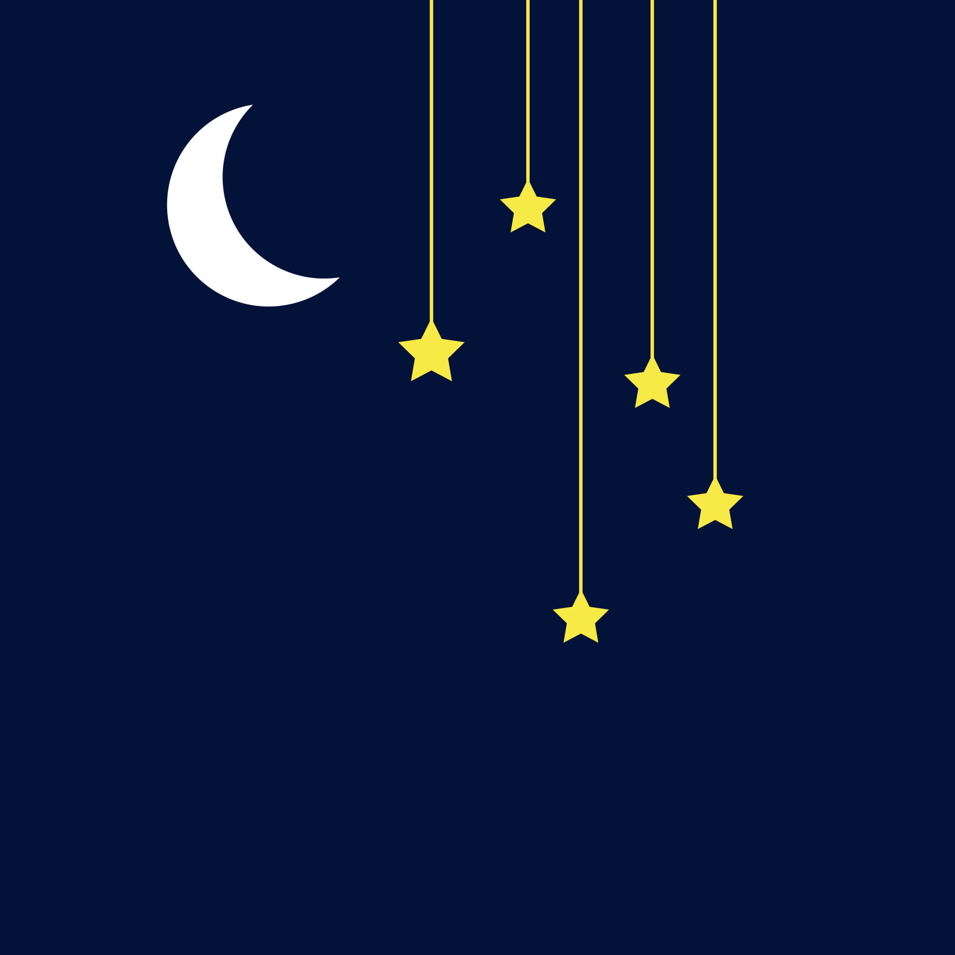 Ramadan Kareem Wallpaper design. hanging on the shape of the moon lantern and stars lantern