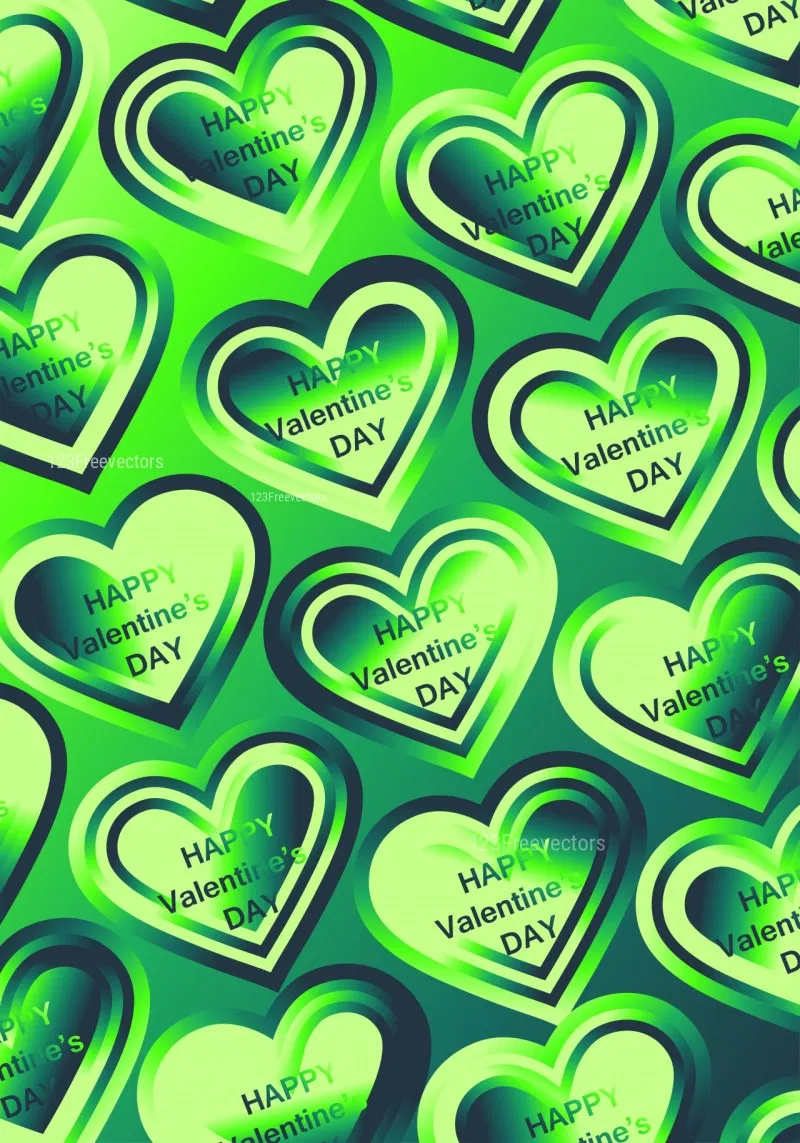 Green Love Background Vector Art. Love background, Vector art, Heart background