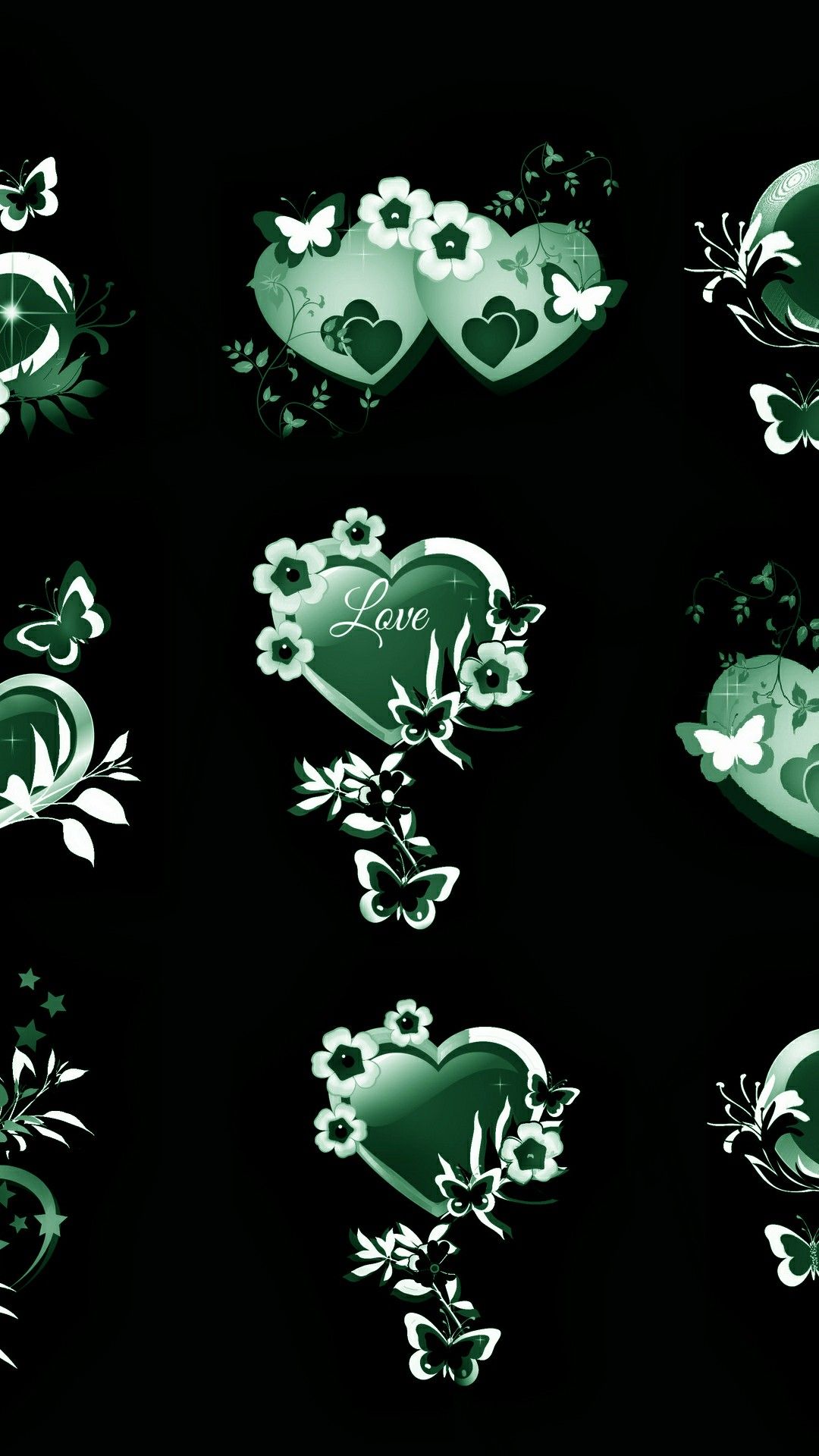 Green hearts in love. Heart wallpaper, Love wallpaper, Wallpaper