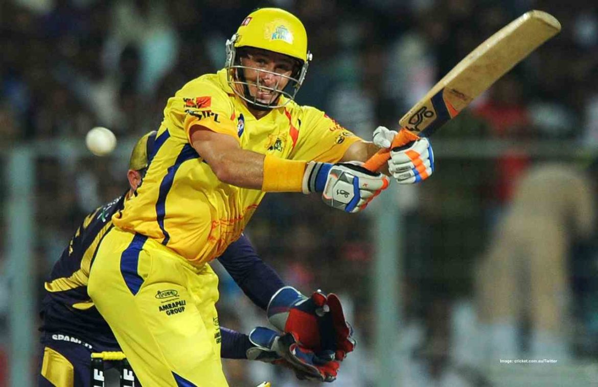 michael hussey csk chauve souris