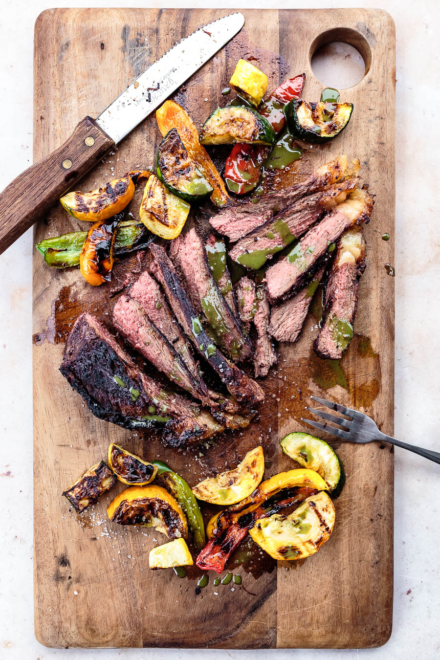 Grilled Picanha Steak with Chimichurri & Grilled Veggies By Mars