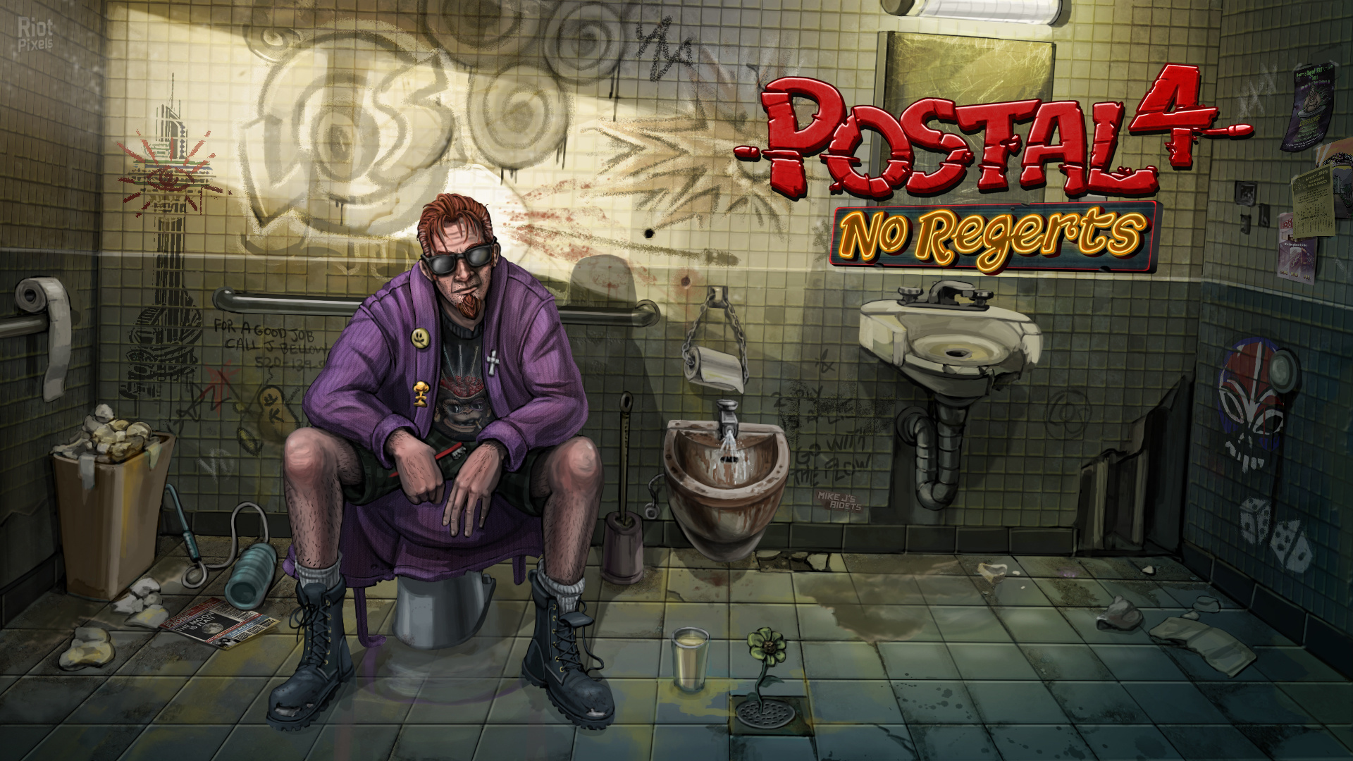 Postal 4: No Regerts wallpaper at Riot Pixels, image