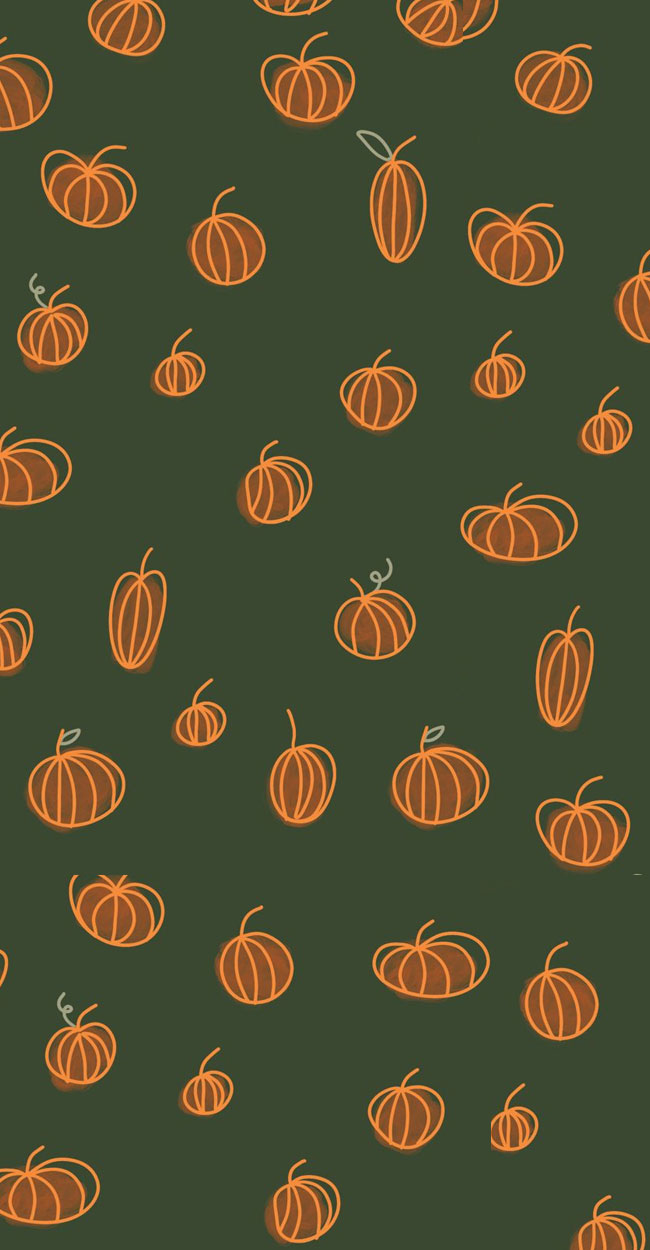 Pumpkin Wallpaper Ideas, Pumpkin Dark Green Background Wallpaper
