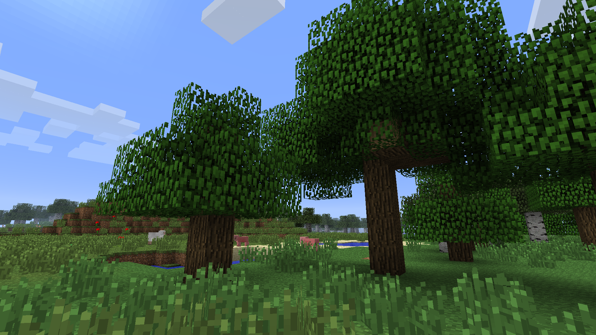 Green trees minecraft free image download