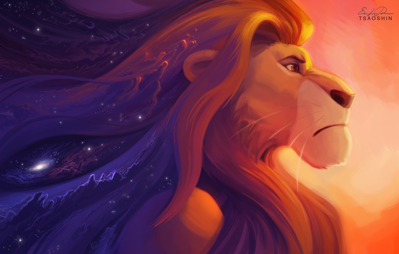 Wallpaper look, stars, cartoon, Leo, art, art, stars, king, Lion King image for desktop, section фильмы