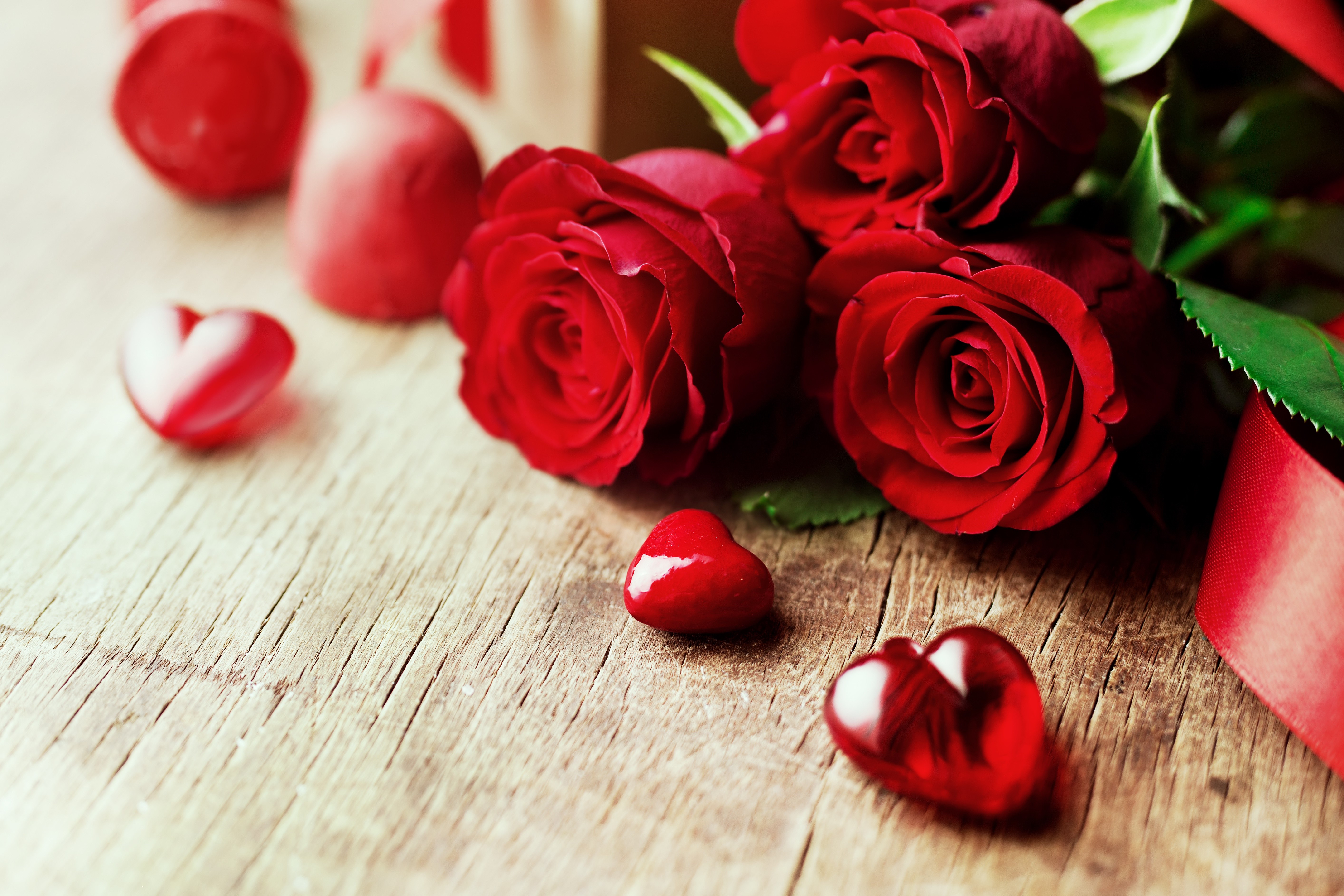 4K, 5K, Roses, Valentine's Day, Red, Heart Gallery HD Wallpaper