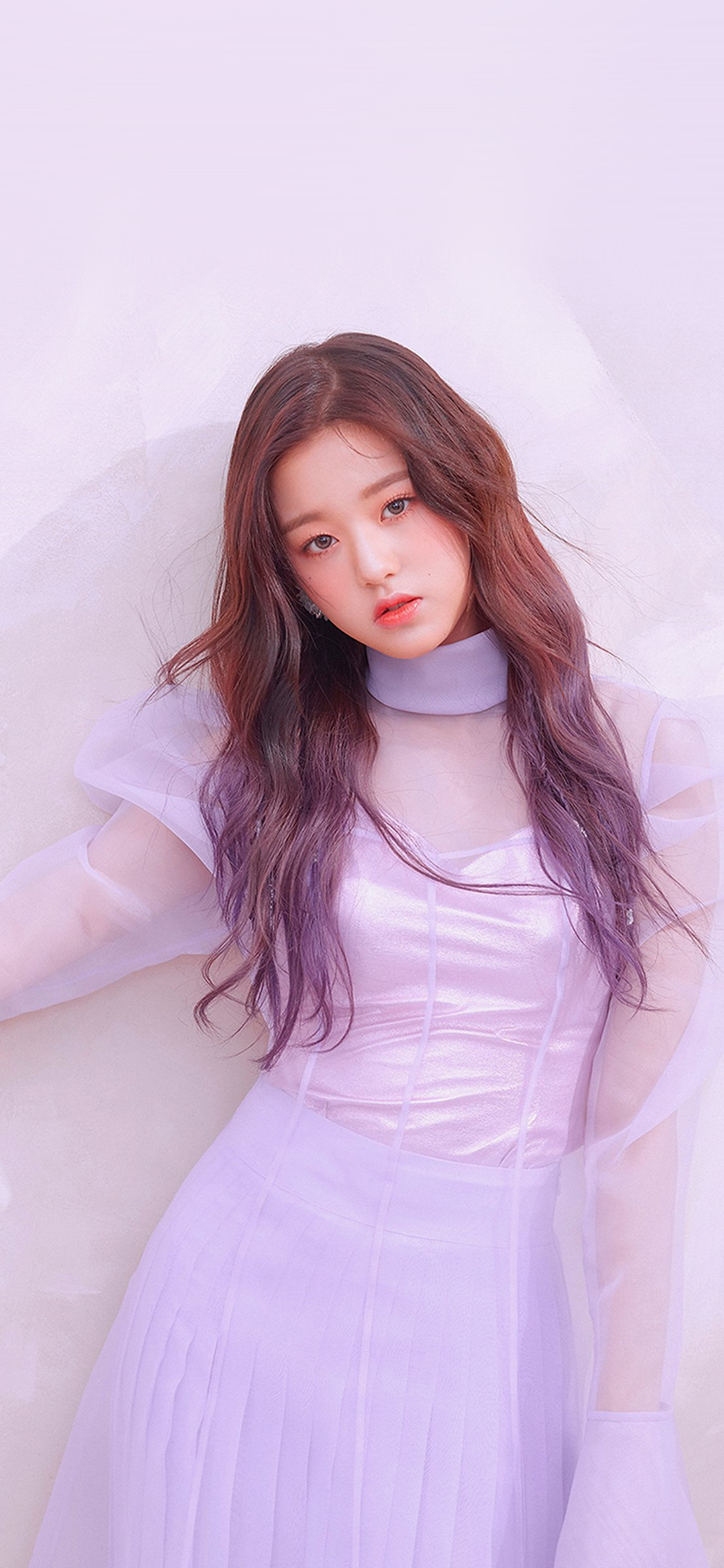 girl kpop izone cute purple
