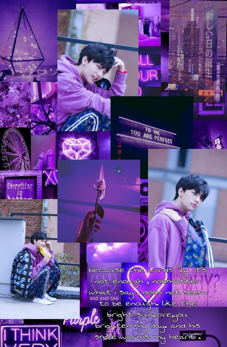 hyunjin. Purple vibe, Purple aesthetic, Kids wallpaper
