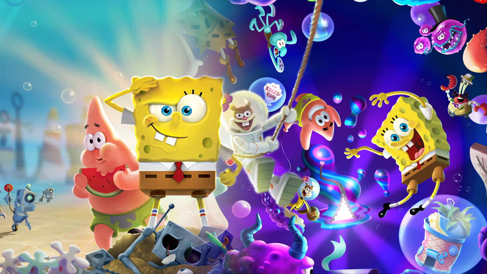 Губка Боб Космик Шейк. Игра Spongebob Squarepants: the Cosmic Shake. Губка Боб игра 2023. Sponge Bob Cosmic Shake игра.