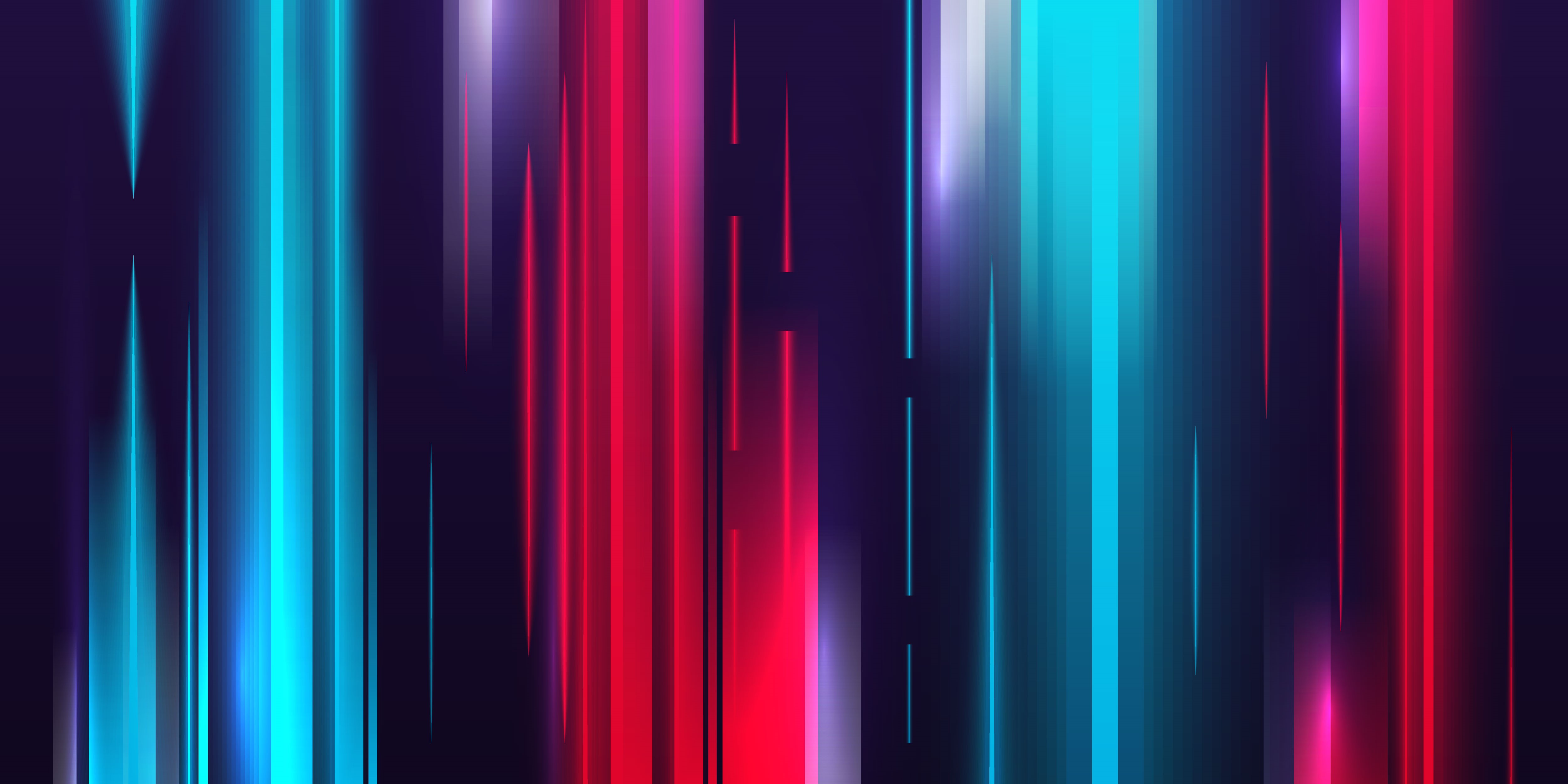 4K, colorful, vertical lines, red, blue, TV, abstract Gallery HD Wallpaper