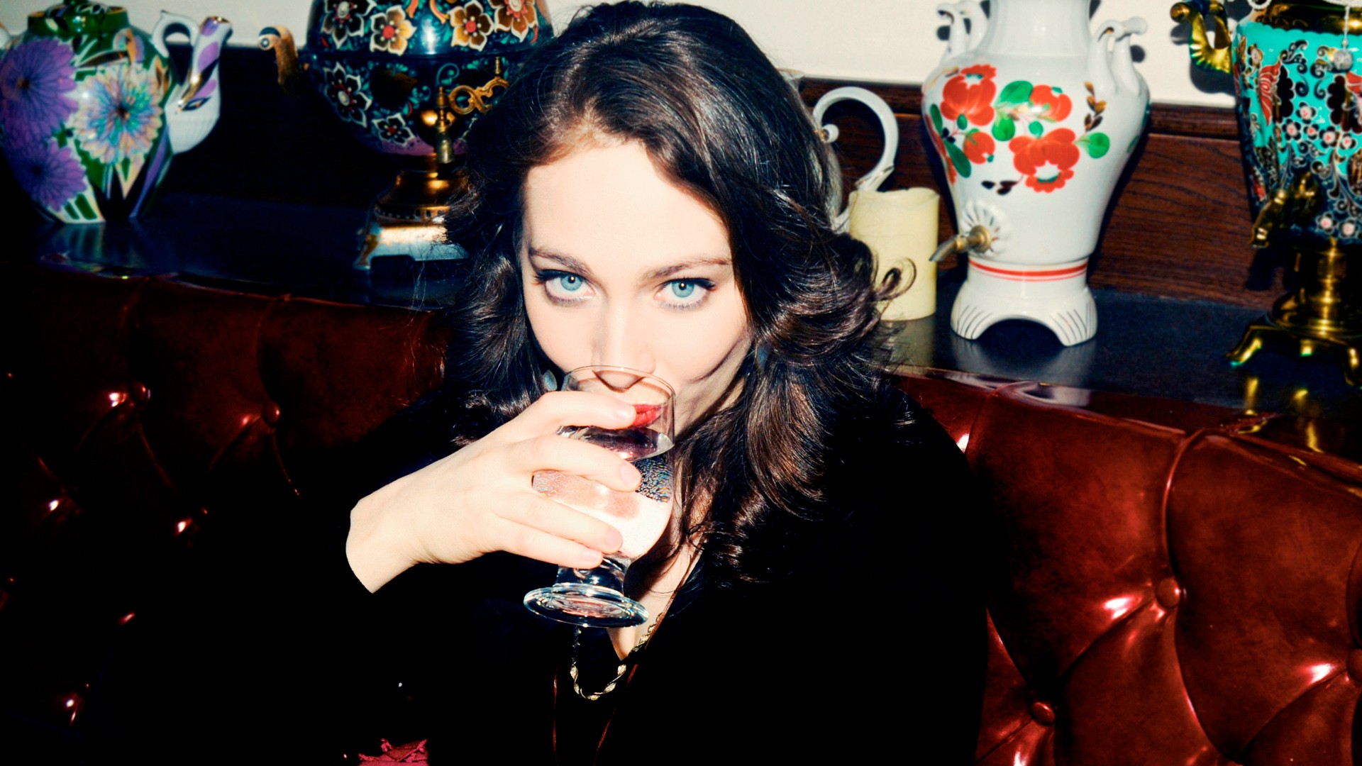 brunette, Regina Spektor, blue eyes, singer, women Gallery HD Wallpaper