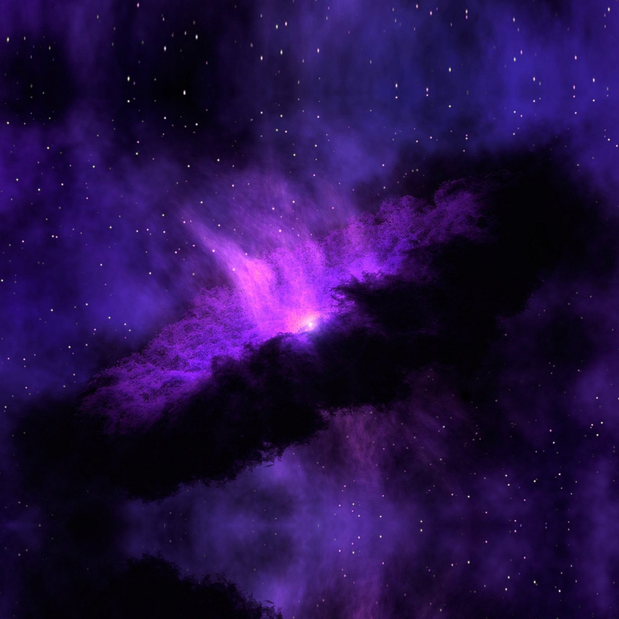 Space Blue Purple Nebula Star Awesome Wallpaper