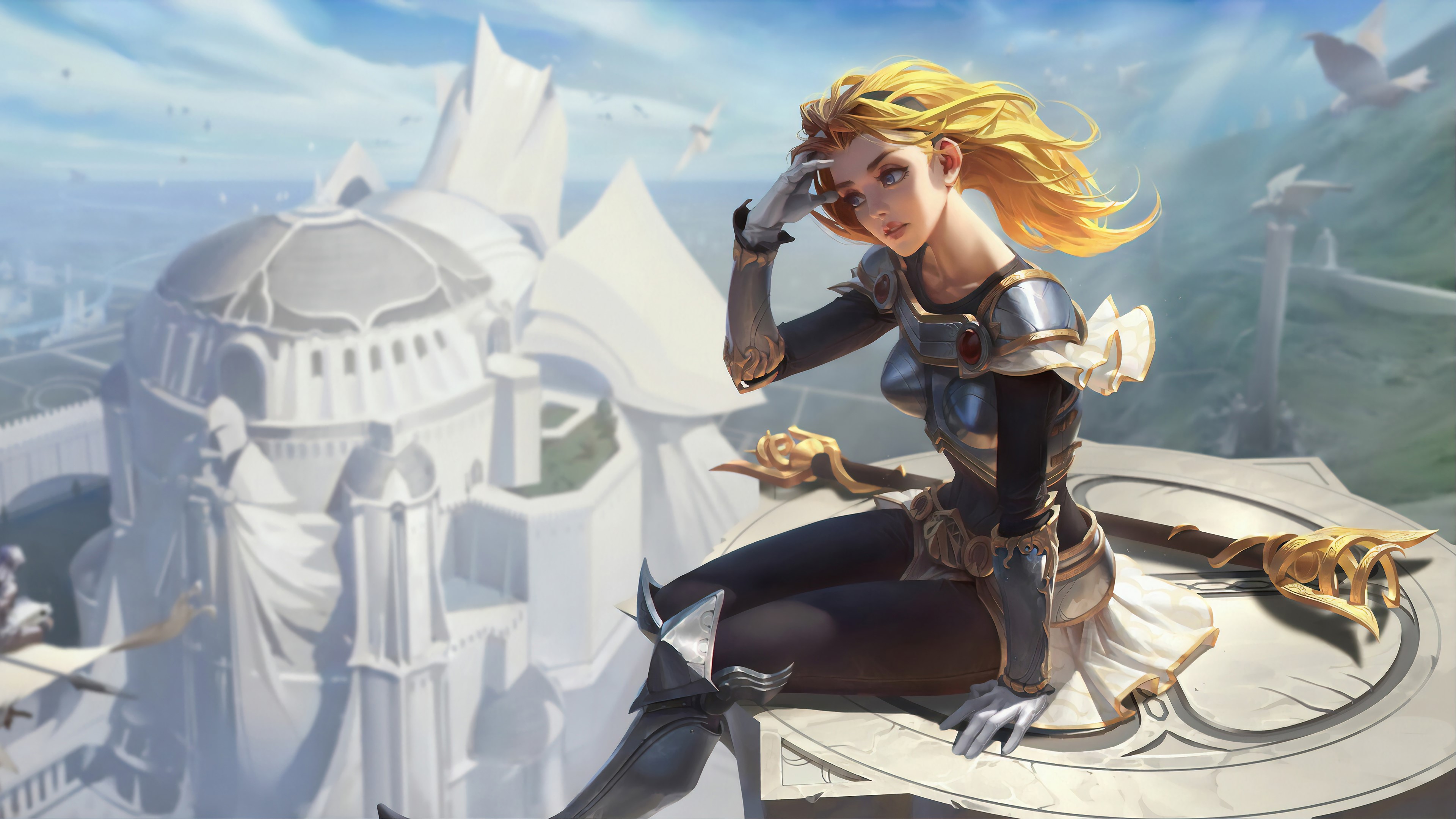 Wallpaper / blonde, women, fantasy art, League of Legends, luxanna, Lux (League of Legends) free download