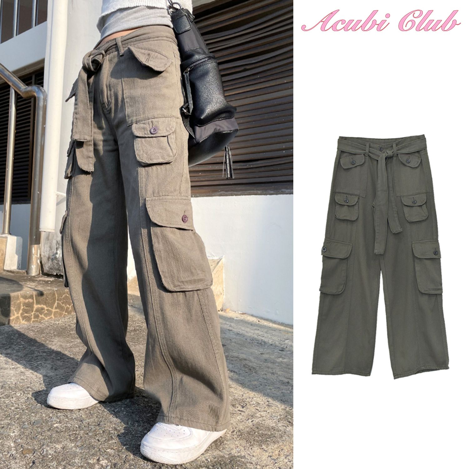 ACUBI CLUB】y2k belt cargo wide pants (Acubi Club/パンツ) 85643803【BUYMA】