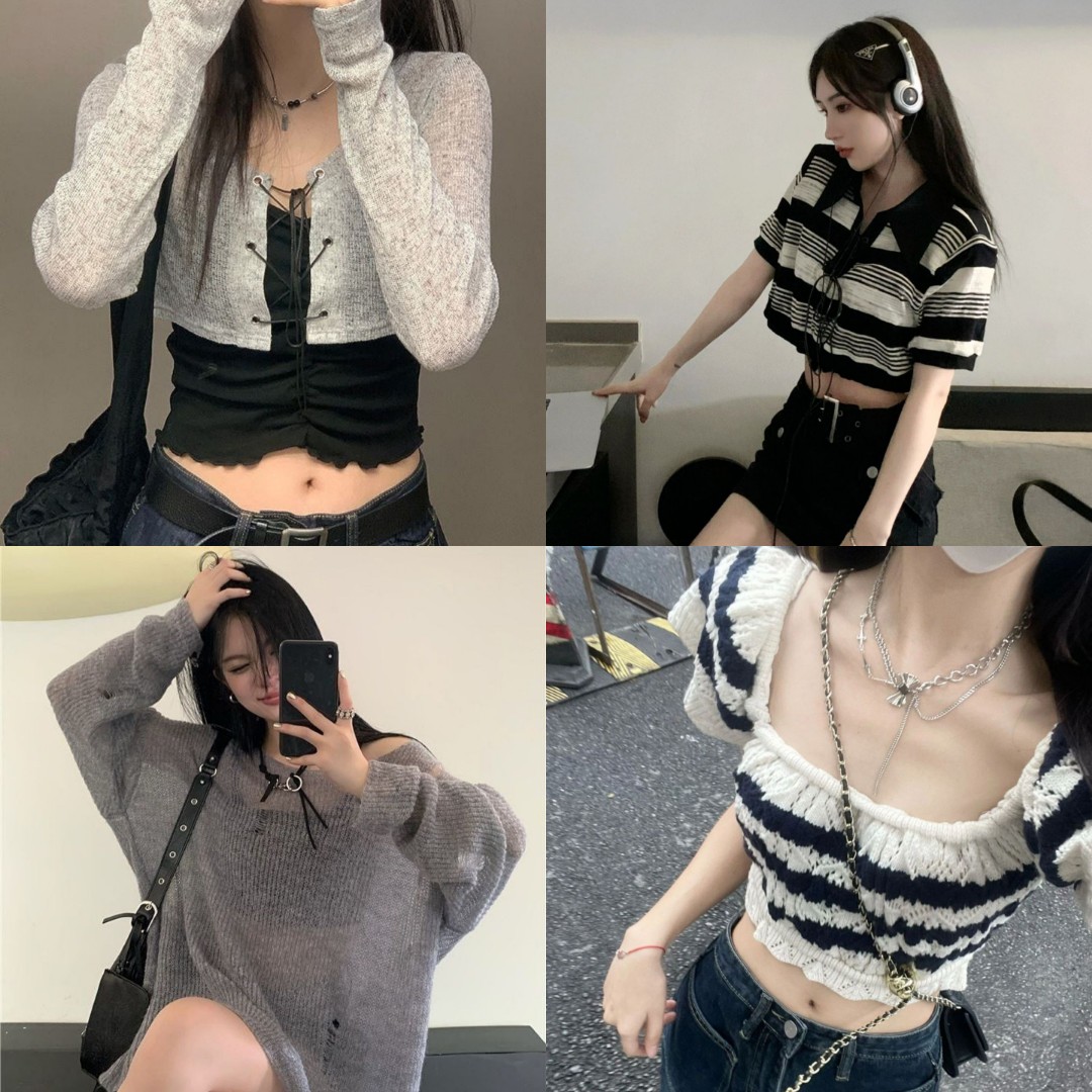 Korean acubi style fashion ulzzang po tele channel, Women's Fashion, Tops, Other Tops on Carousell