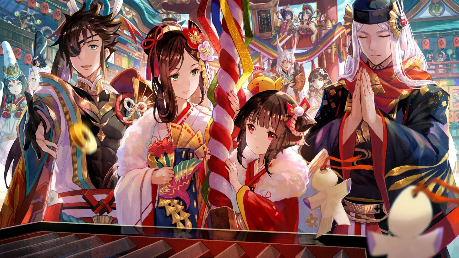 Desktop Wallpaper Family, Fair, Anime, Celebrations, Original, HD Image, Picture, Background, 9b1e4e