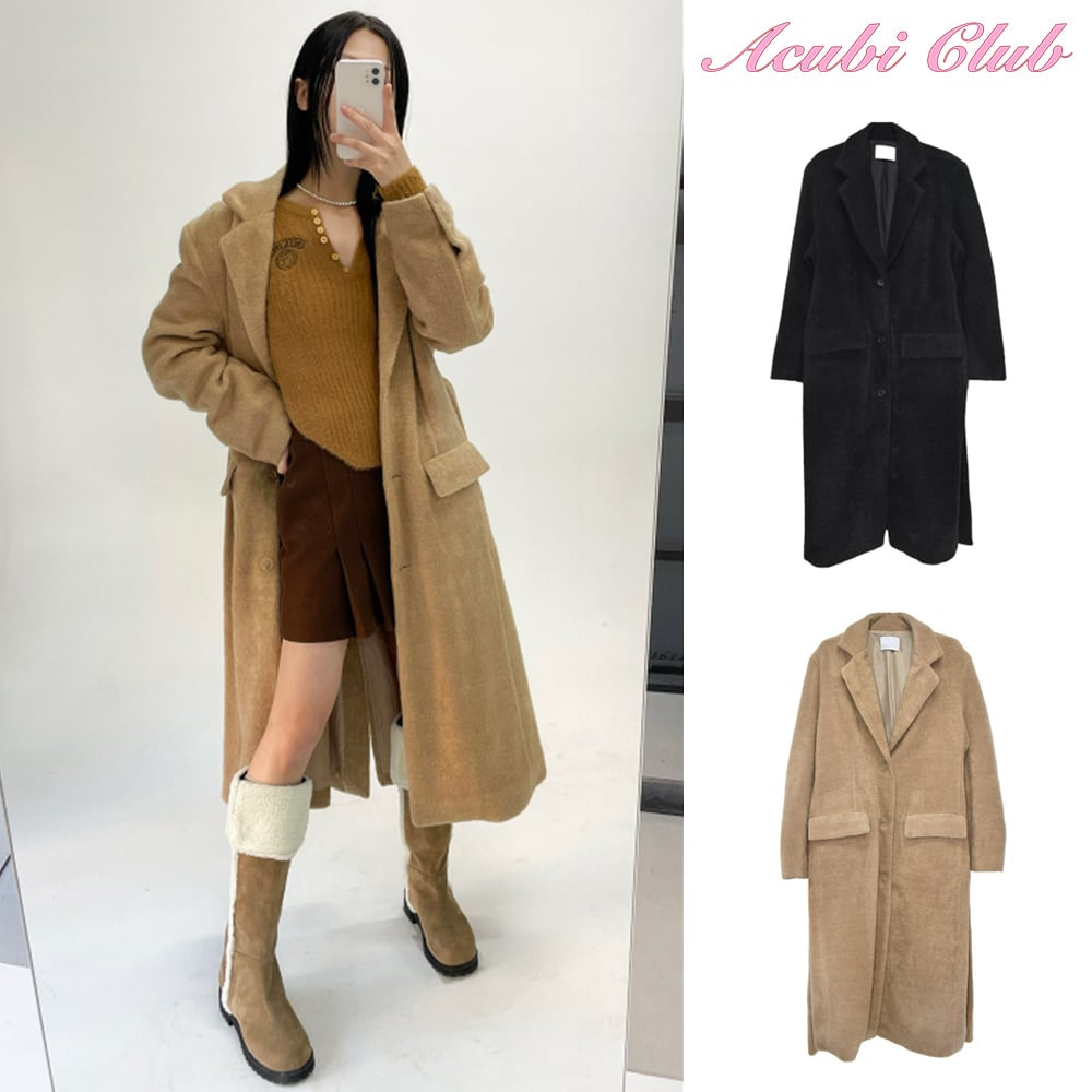 大人気 【ACUBI CLUB】simple soft long coat