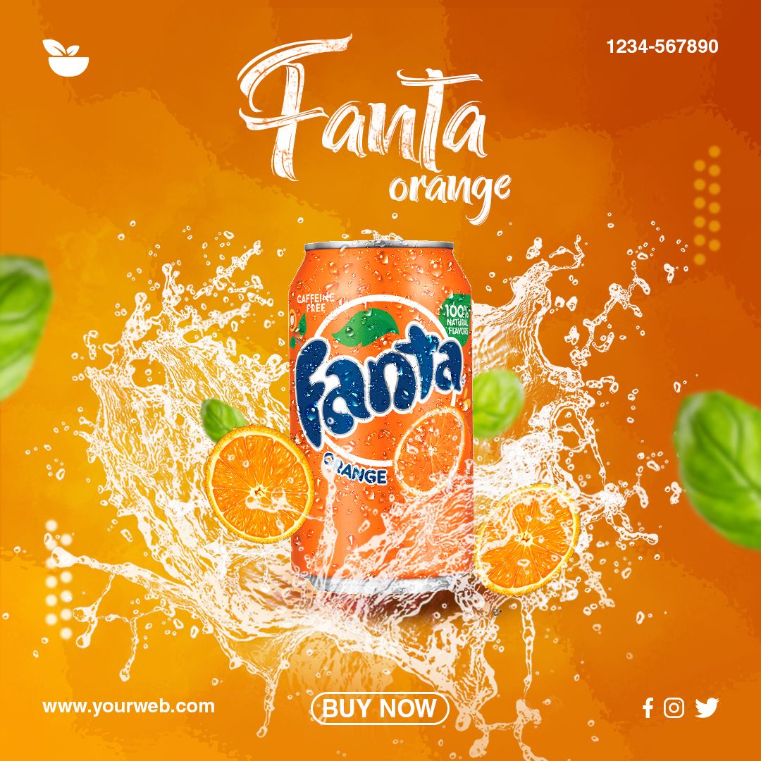 Fanta Drinks AD banner. Fanta, Soda ads, Food logo design inspiration