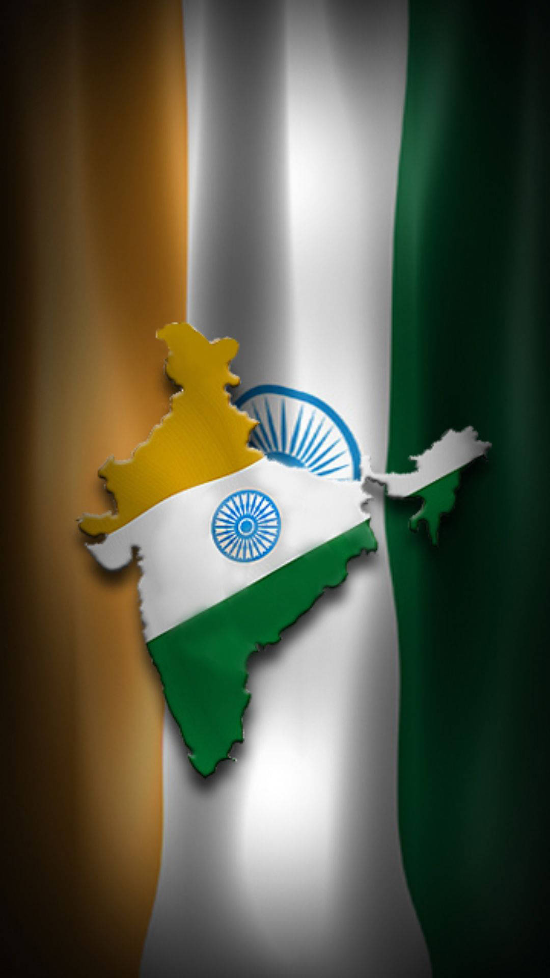 Download India Map Vignette Flag Wallpaper