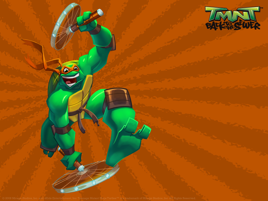 TMNT: Back to the Sewer. Mikey wallpaper art