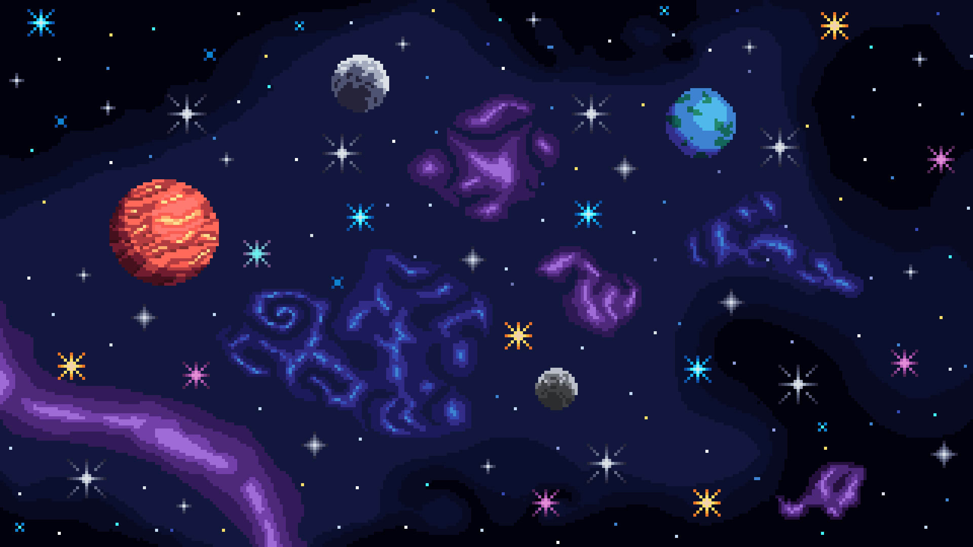Draw pixel art wallpaper for your phone, pc or your game