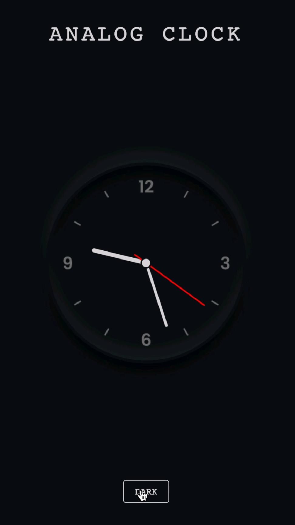 Analog Clock With Dark Light Theme. IPhone Wallpaper Clock, Clock Wallpaper, Analog Clock
