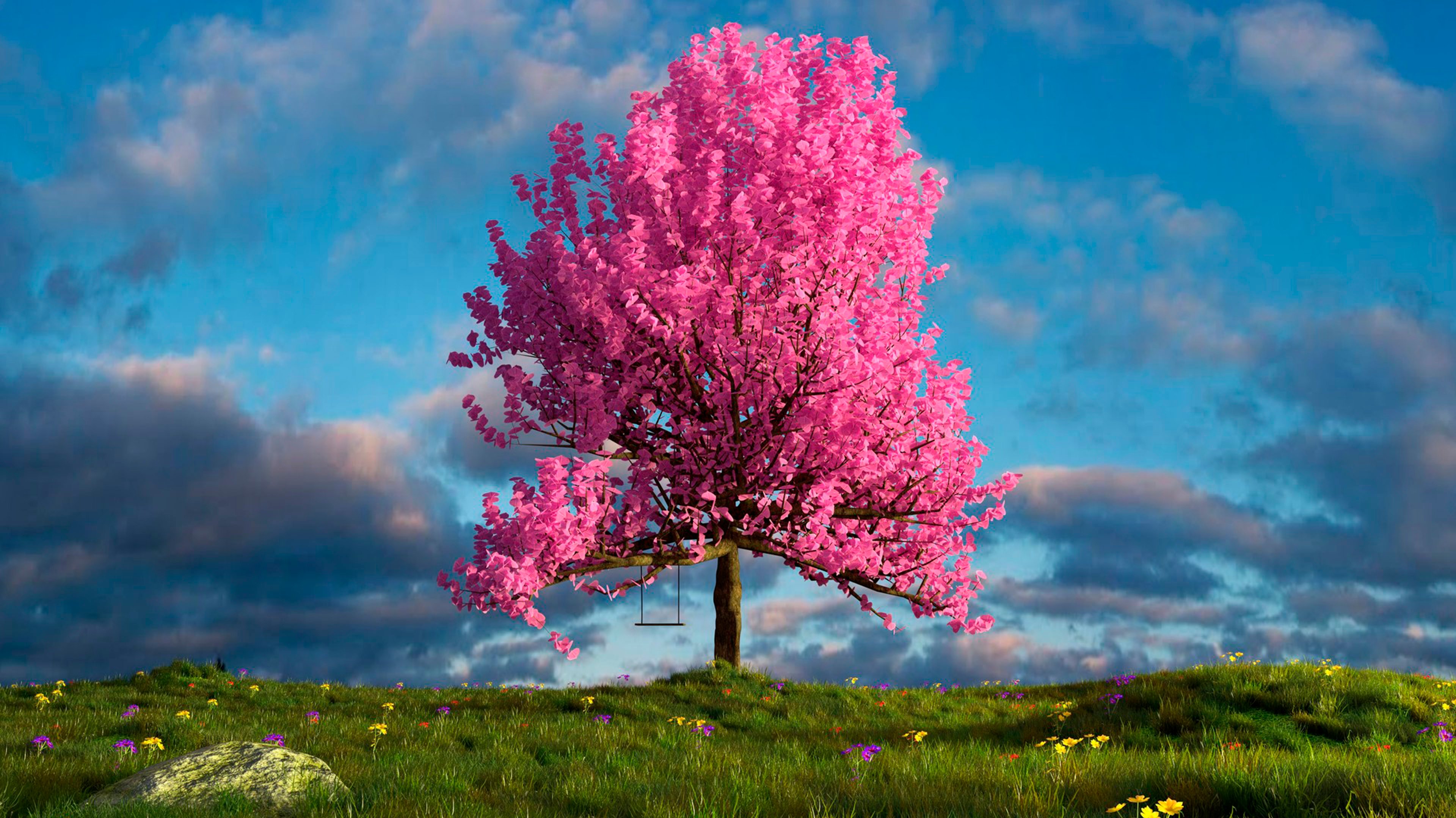 Pink Tree 4K wallpaper