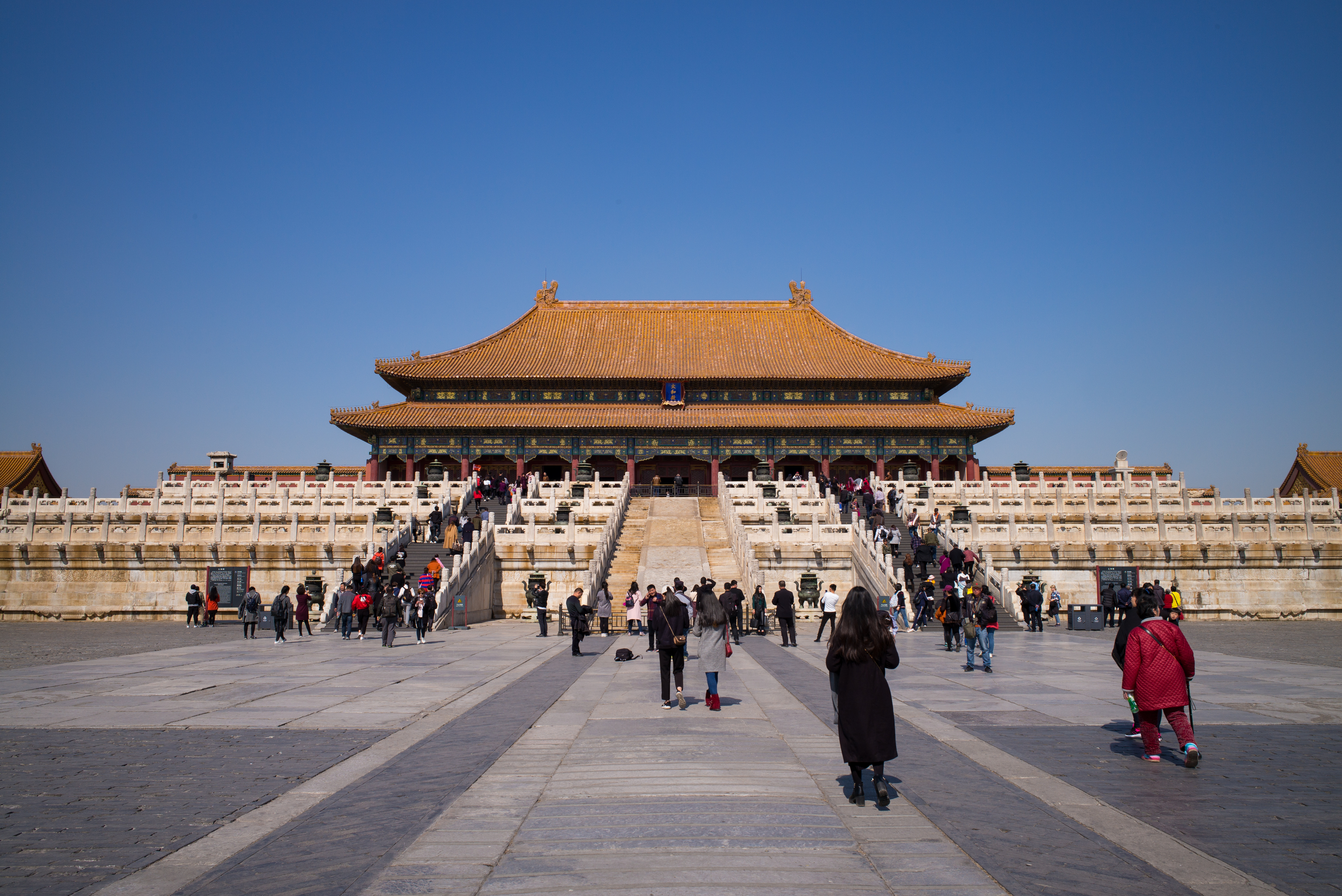 Wallpaper, blue, sky, clear, spring, landmark, monument, travel, architecture, Asia, Leica, M, 240, summicron, 28, China, forbidden, city, palace, museum, Beijing, historic 5889x3934