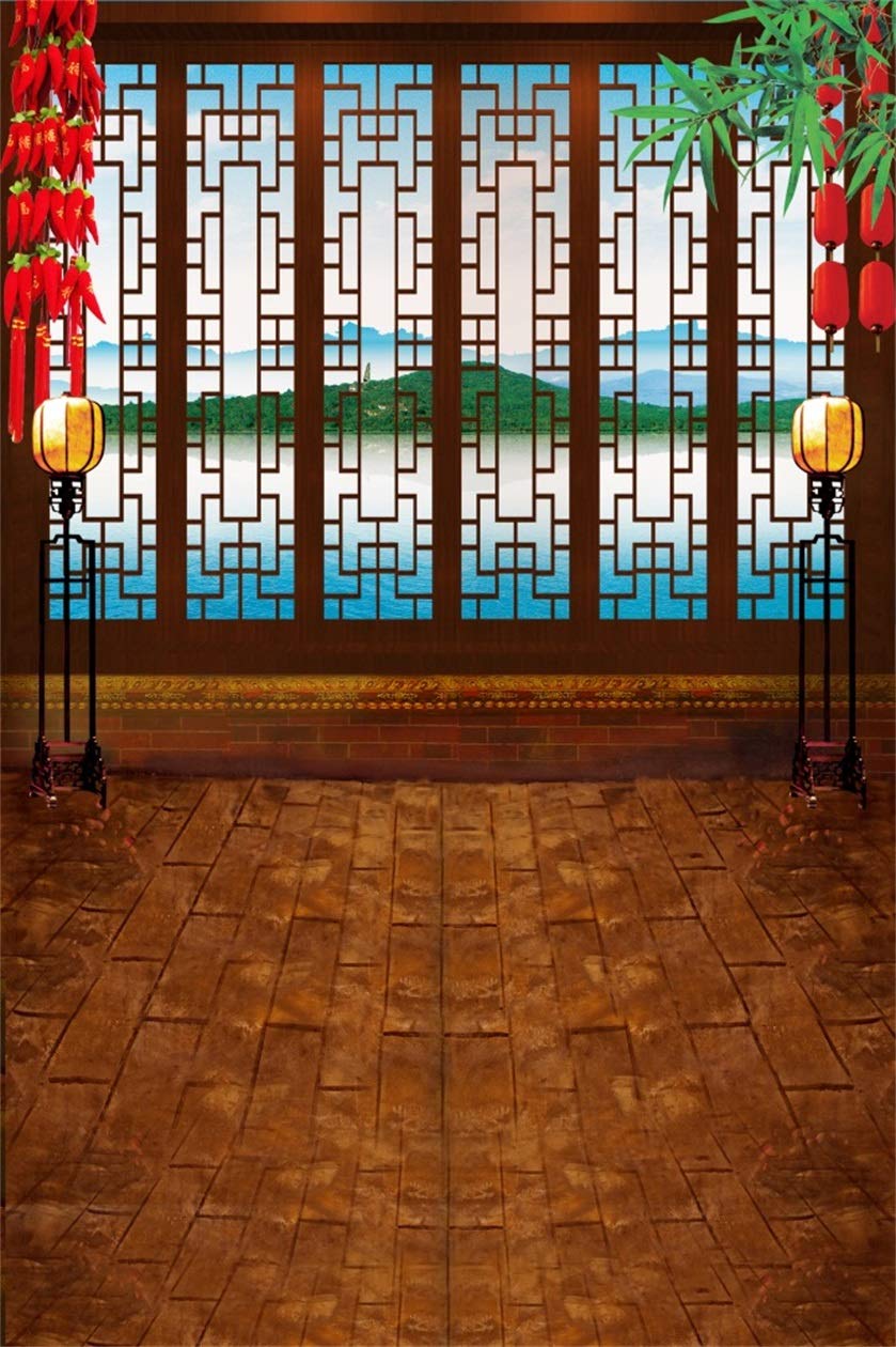 Amazon.com, Leyiyi 6x9ft Chic Chinese House Backdrop Exquisite Room Old China Arhitecture Vintage Wooden Building Spring Festival Photography Background Tradition Beijing Resort Photo Studio Prop Vinyl Wallpaper