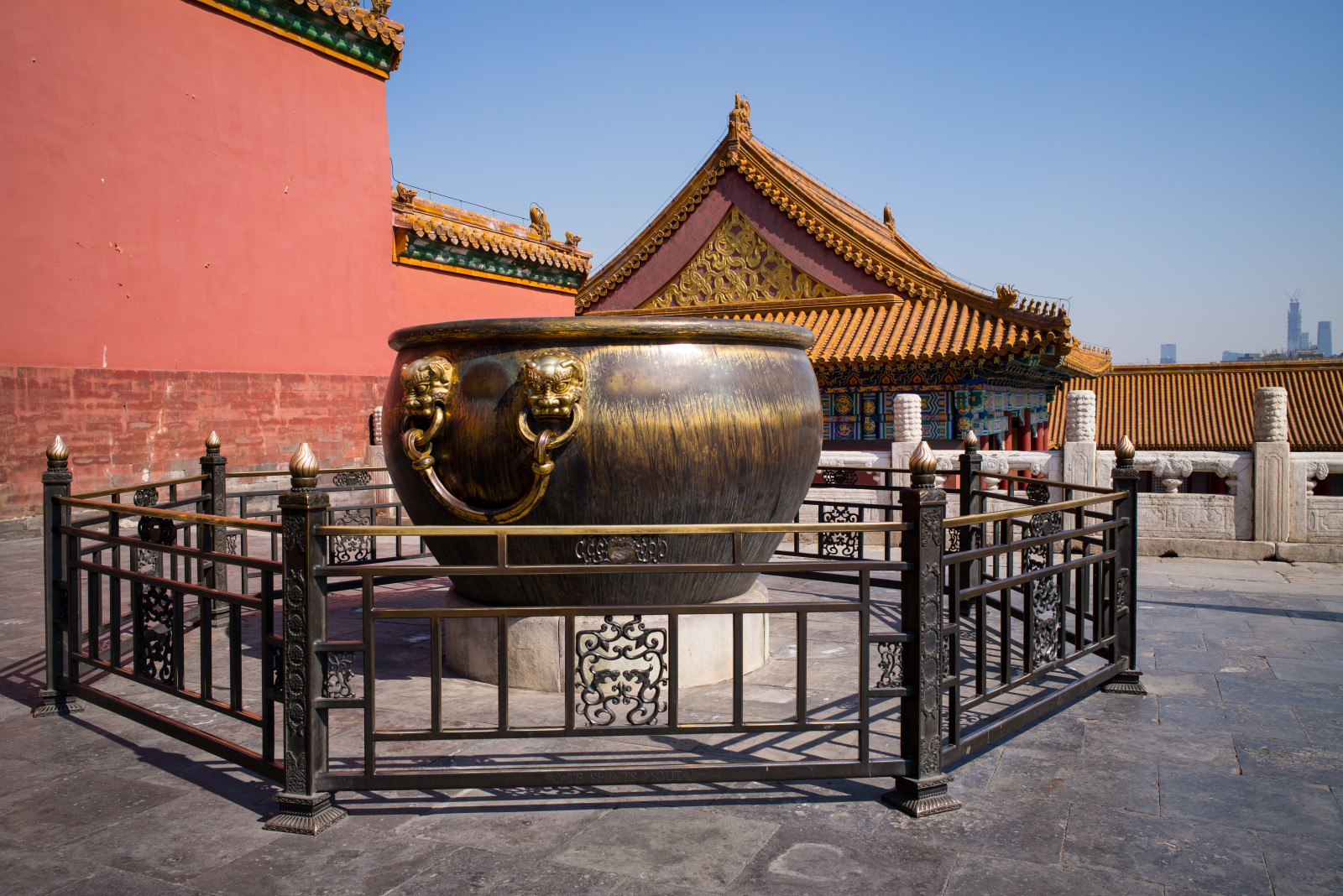 Wallpaper, blue, sky, clear, spring, landmark, monument, travel, architecture, Asia, Leica, M, 240, summicron, 28, China, forbidden, city, palace, museum, copper, vat, Beijing, historic 5976x3992