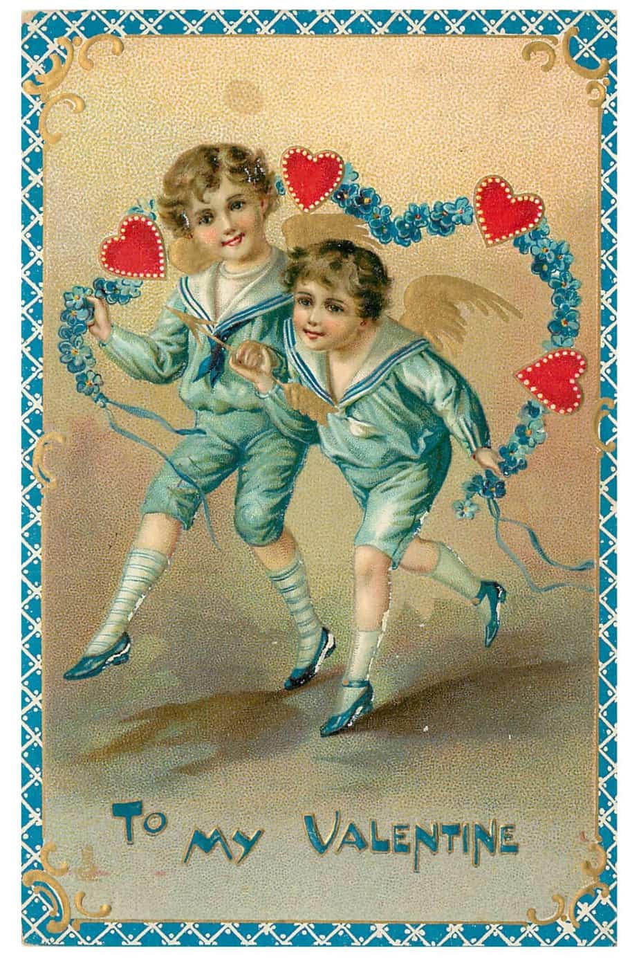 Free Printable Vintage Valentines in my Coffee