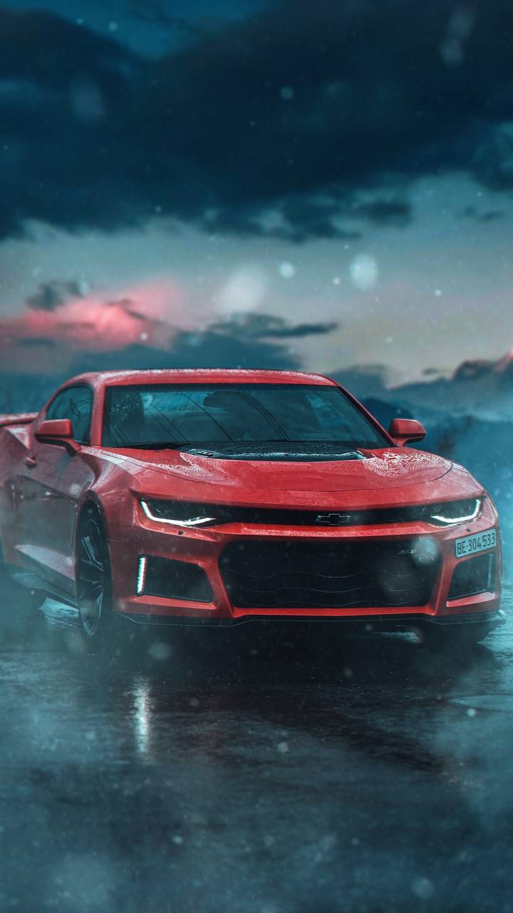 Chevy Camaro Red Wallpaper, iPhone Wallpaper
