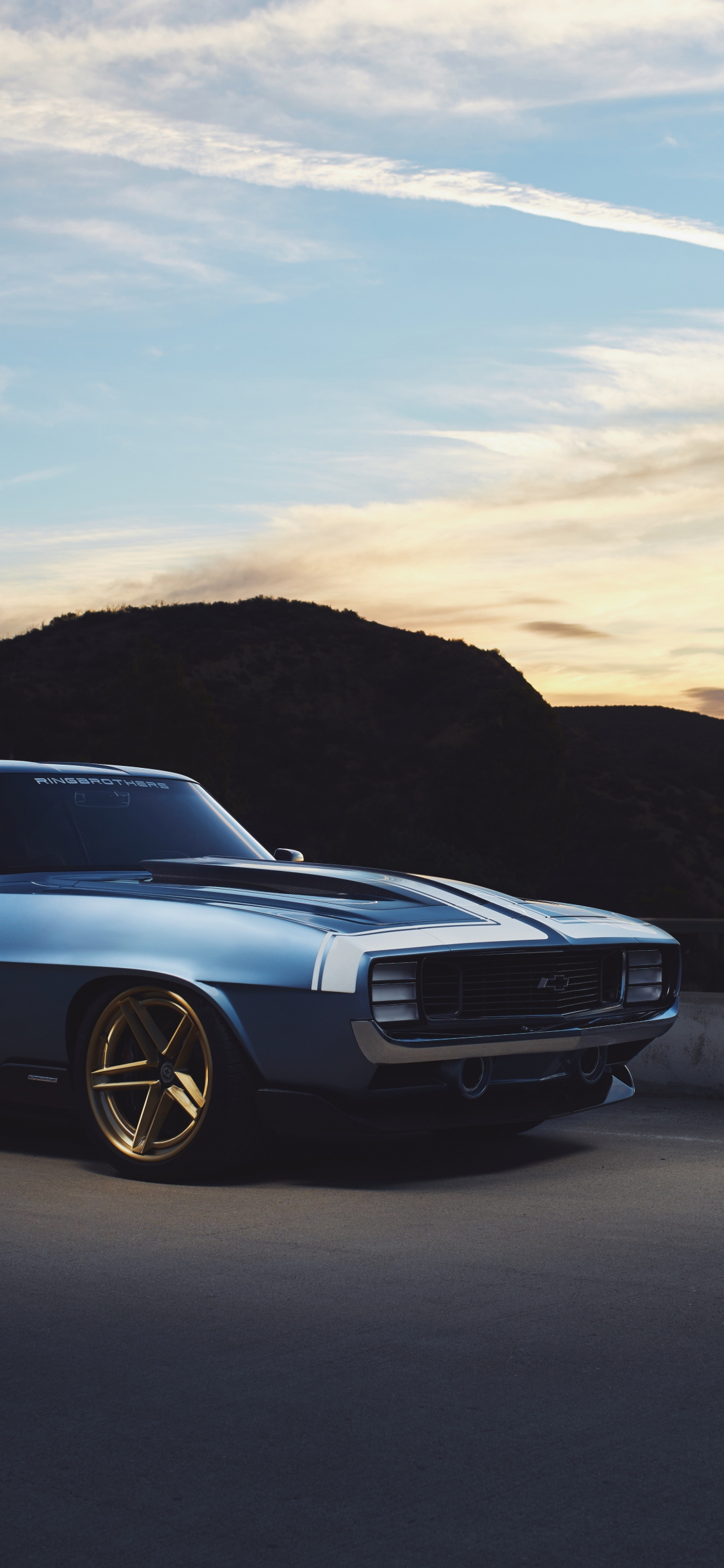 Download Wallpaper 1125x2436 1969 Chevy Camaro G Code, Muscle Car, Iphone X, 1125x2436 HD Background, 21490