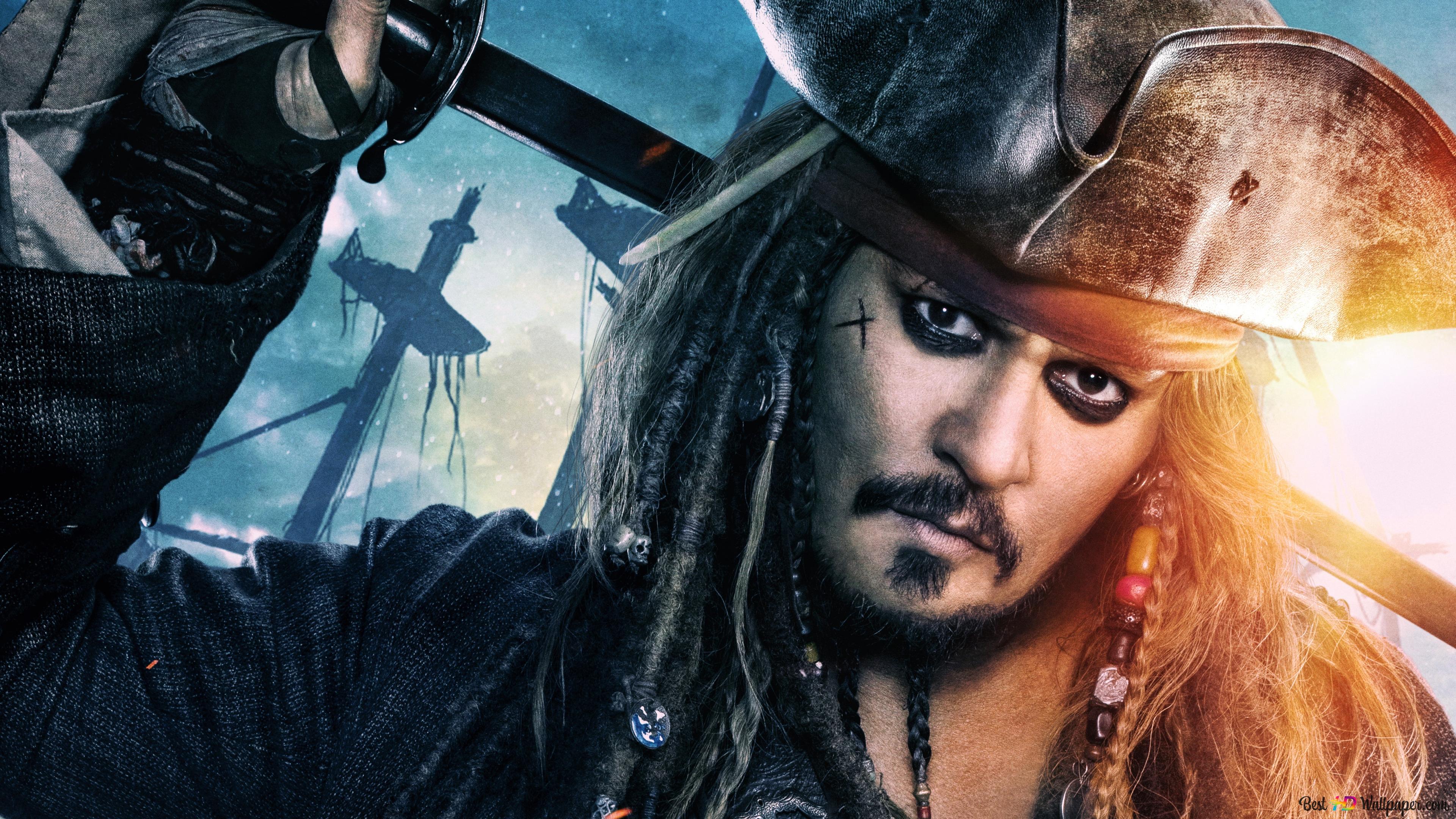Captain Jack Sparrow 4K wallpaper download