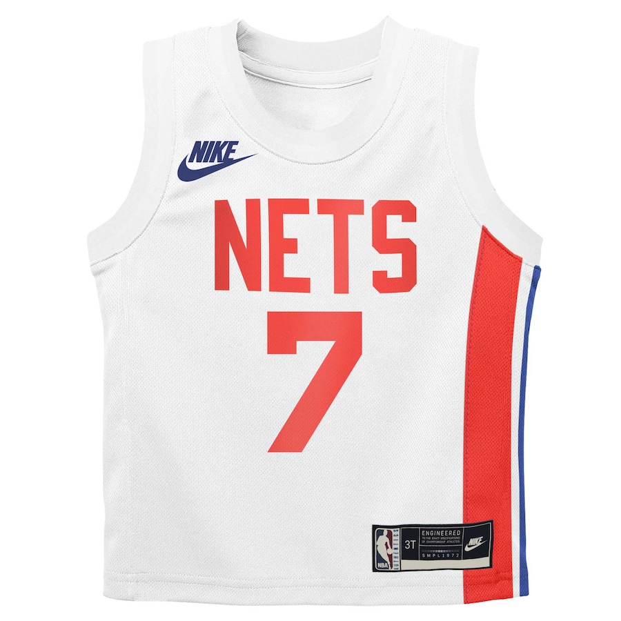 Toddler Brooklyn Nets Kevin Durant Nike White 2022 23 Swingman Jersey