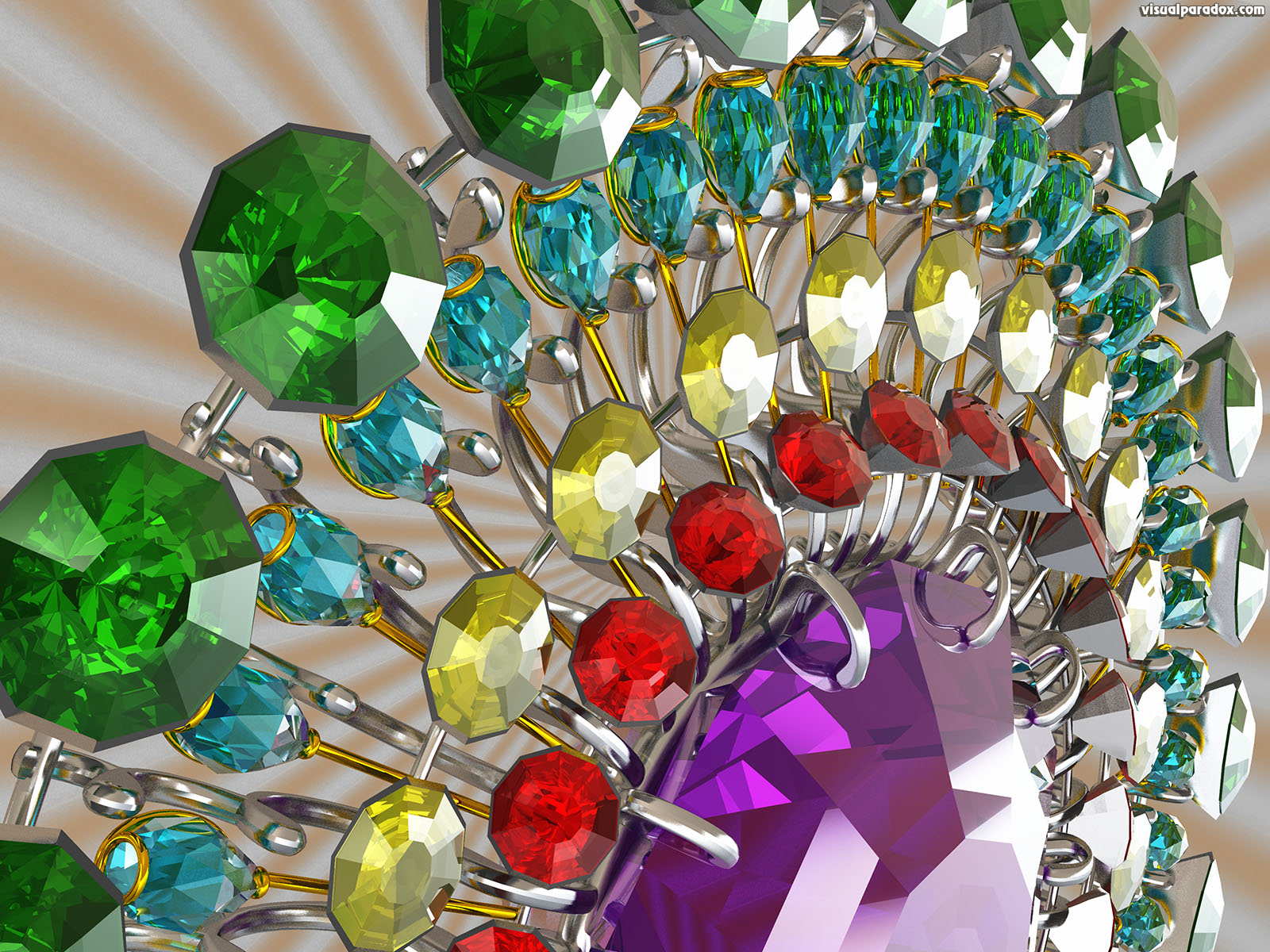 Free 3D Wallpaper 'Gem Work' 1600x1200