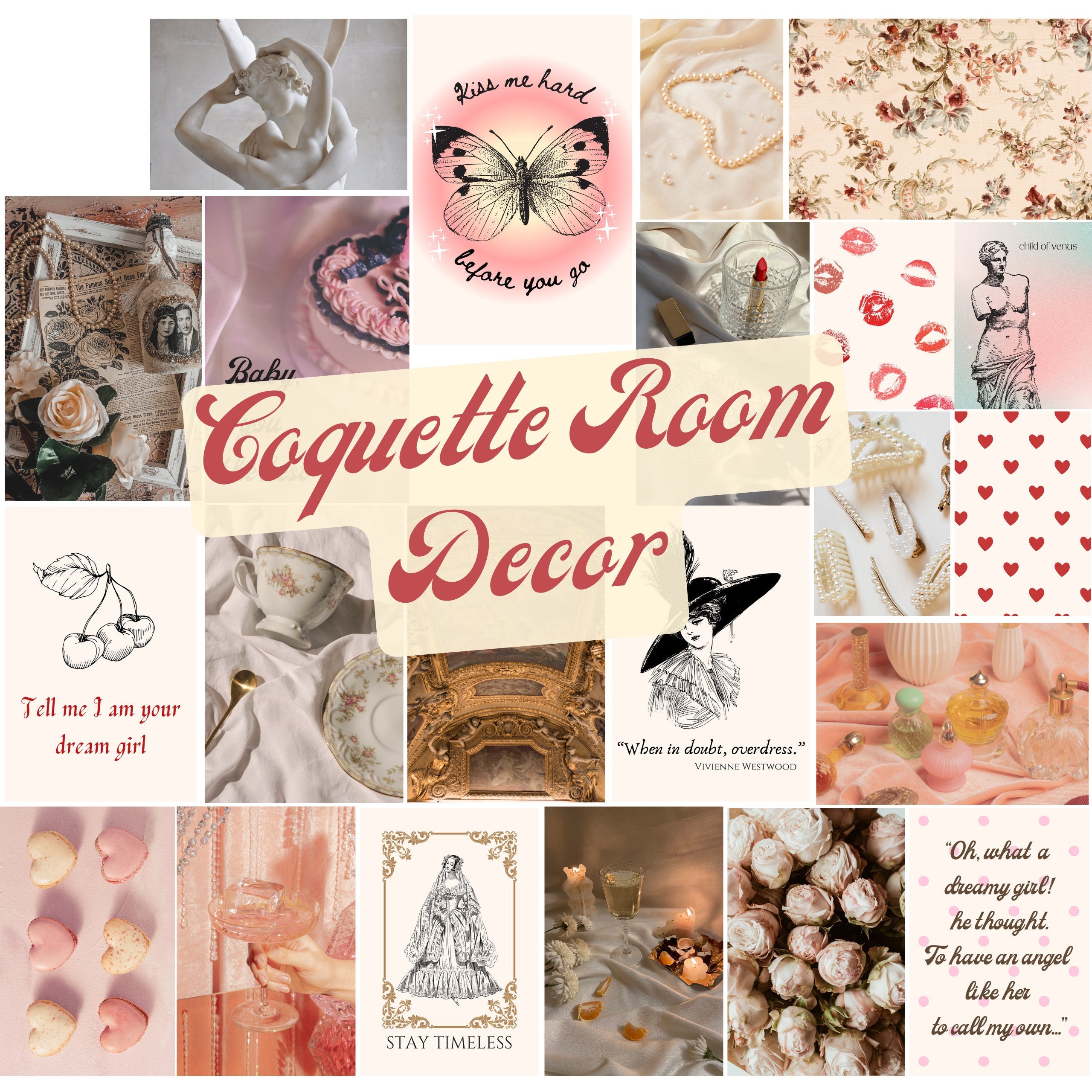 Coquette Room Decor Coquette Collage Coquette Aesthetic