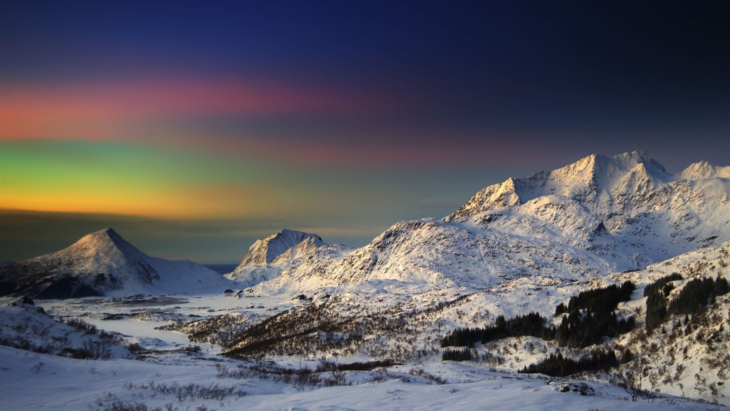 Winter Morning In The Mountains MacBook Air Wallpaper Download