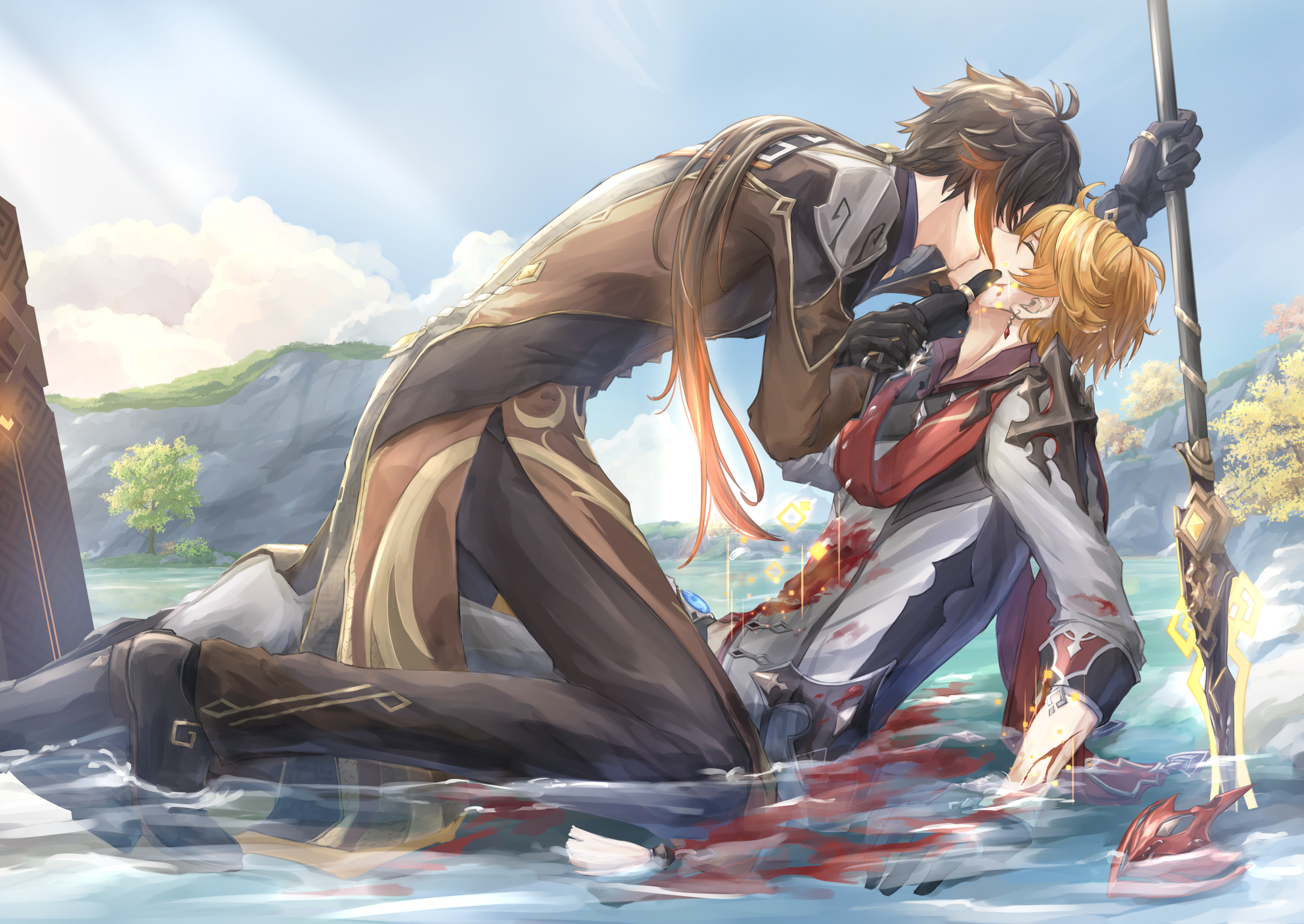 Tartaglia Childe, Zhongli (Genshin Impact) HD, Tartaglia Childe (Genshin Impact), Zhongli (Genshin Impact) Gallery HD Wallpaper