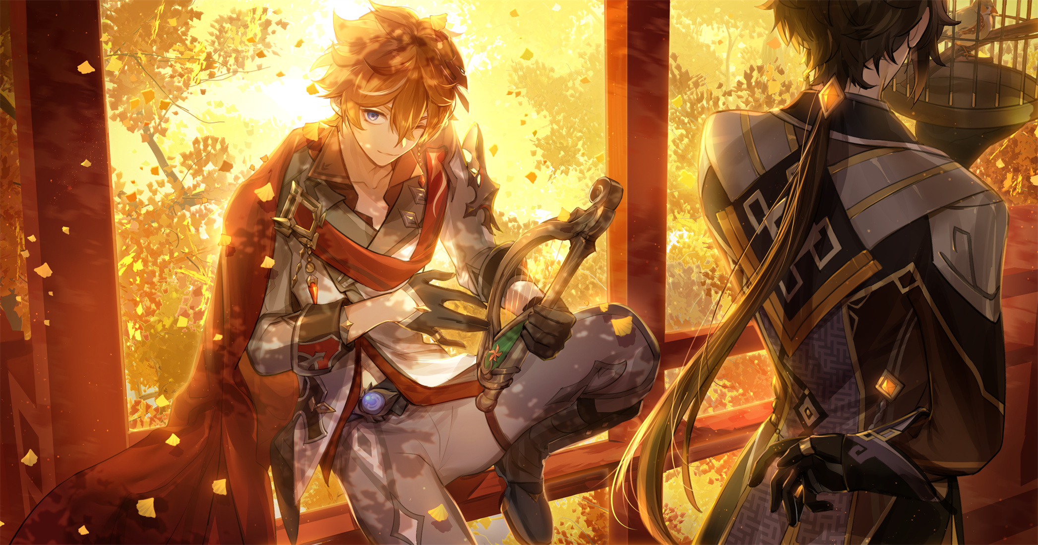 HD desktop wallpaper: Video Game, Genshin Impact, Zhongli (Genshin Impact), Tartaglia Childe (Genshin Impact) download free picture