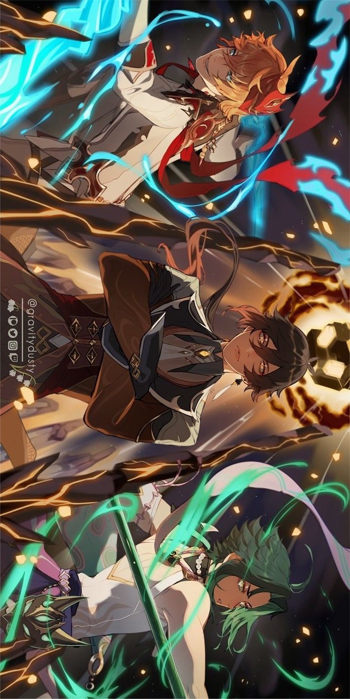 CHILDE ZHONGLI XIAO. Игровые арты, Милые рисунки, Иллюстрации