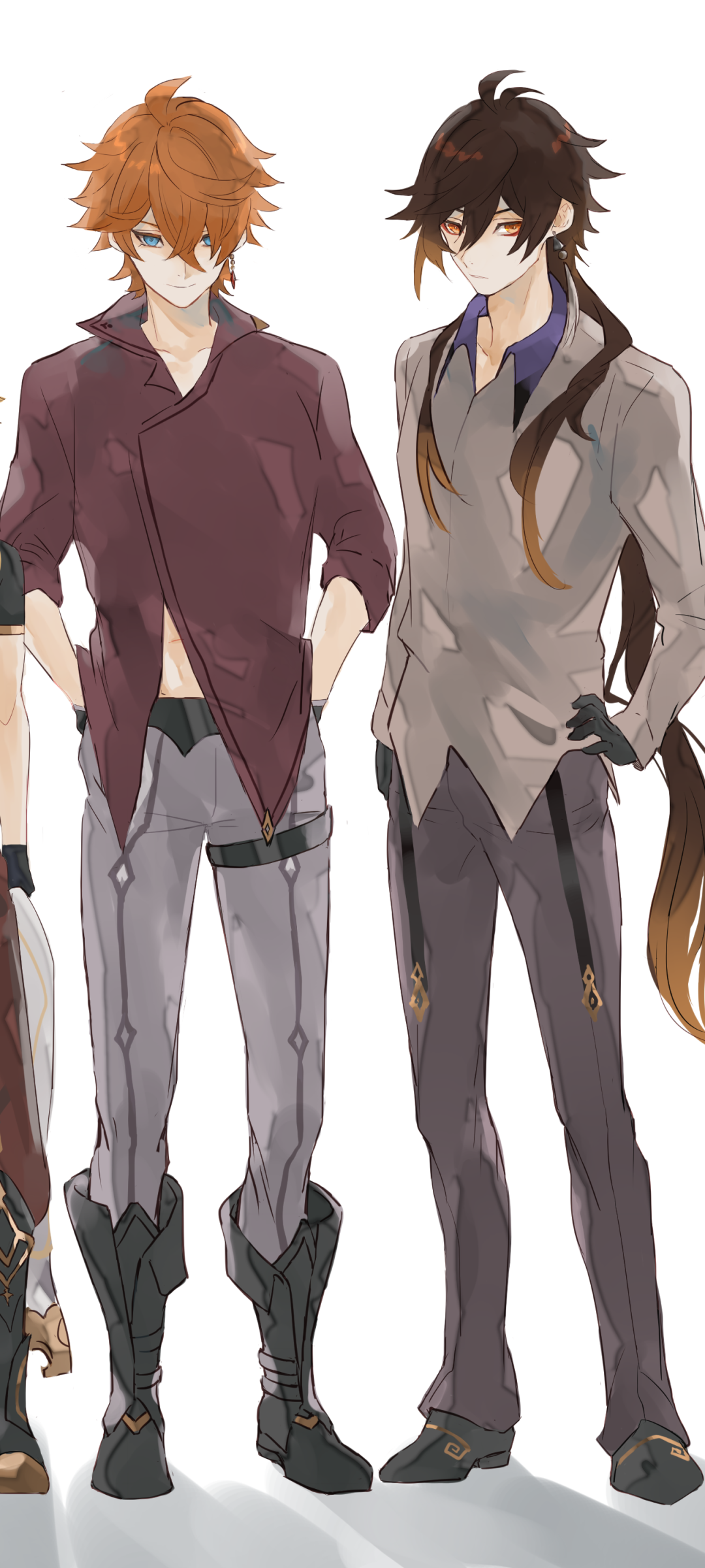 Wallpaper / Video Game Genshin Impact Phone Wallpaper, Zhongli (Genshin Impact), Tartaglia Childe (Genshin Impact), 1080x2400 free download