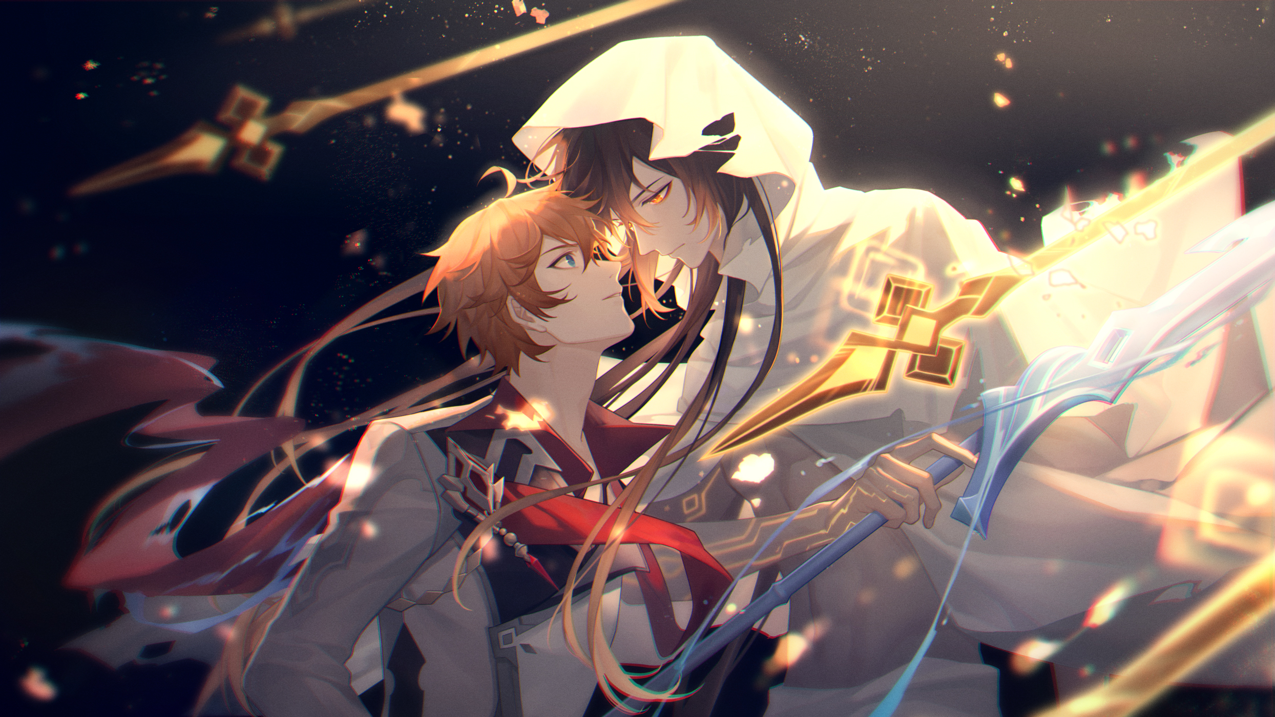 Tartaglia Childe, Zhongli (Genshin Impact) HD, Zhongli (Genshin Impact), Tartaglia Childe (Genshin Impact), Rex Lapis Gallery HD Wallpaper