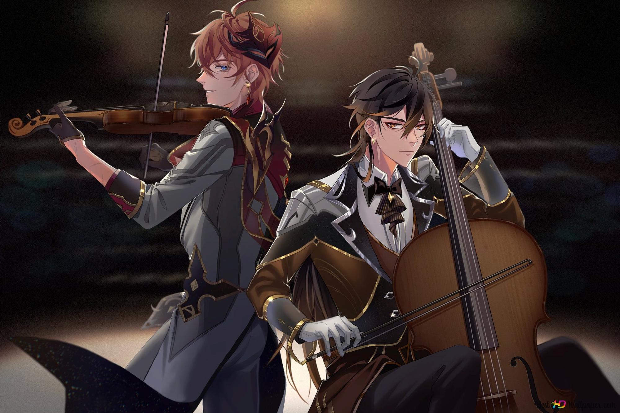 Genshin impact and zhongli 2K wallpaper download