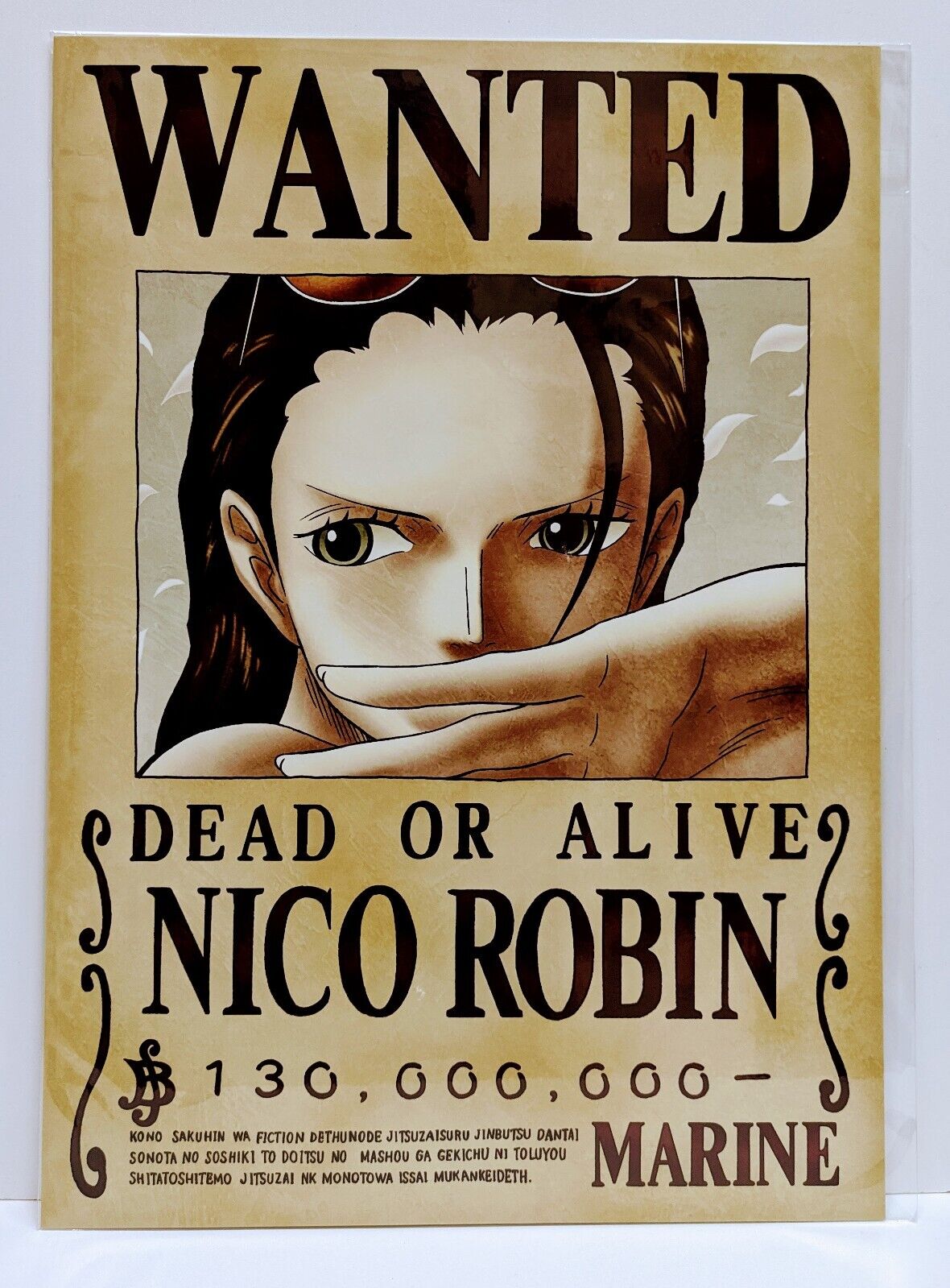 ONE PIECE WANTED POSTER ROBIN NEWS OFFICIAL MUGIWARA STORE BRAND NEW F S!