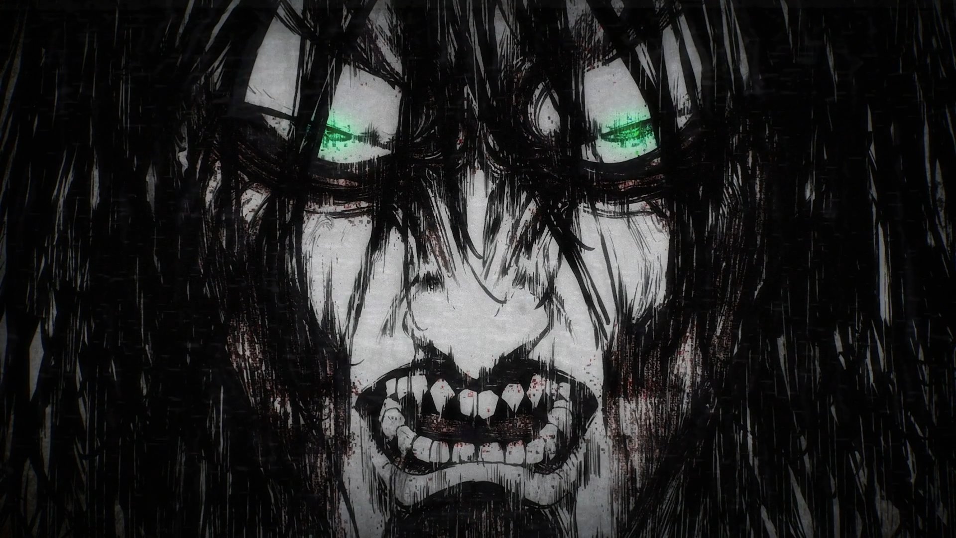 Anime Anime Boys Shingeki No Kyojin Anime Screenshot Eren Jeager Scary Face Wallpaper:1920x1080