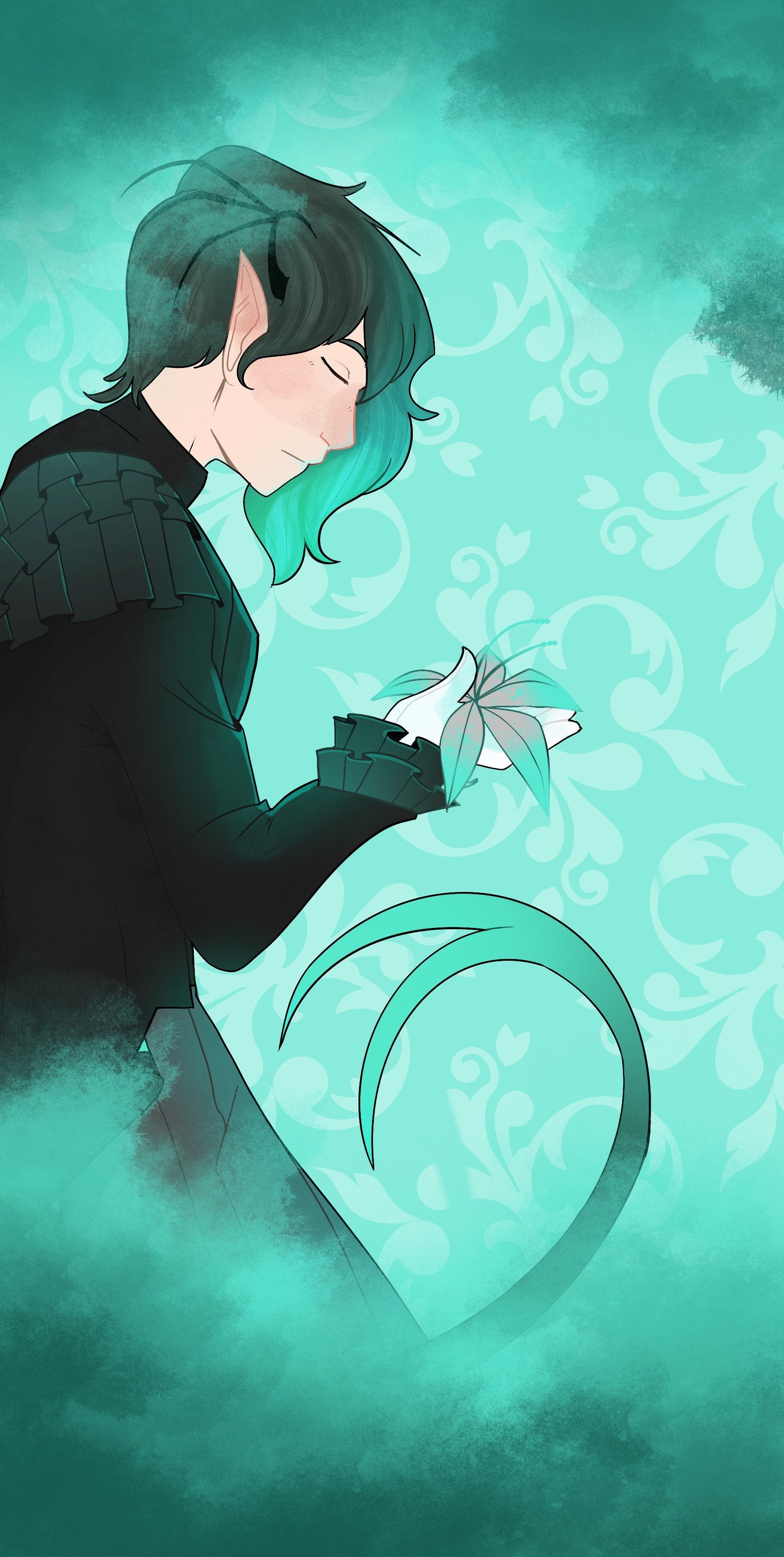 Y'all like Barbatos? Drew a wallpaper for my best friend for an early Holiday gift, thought y'all might like it too