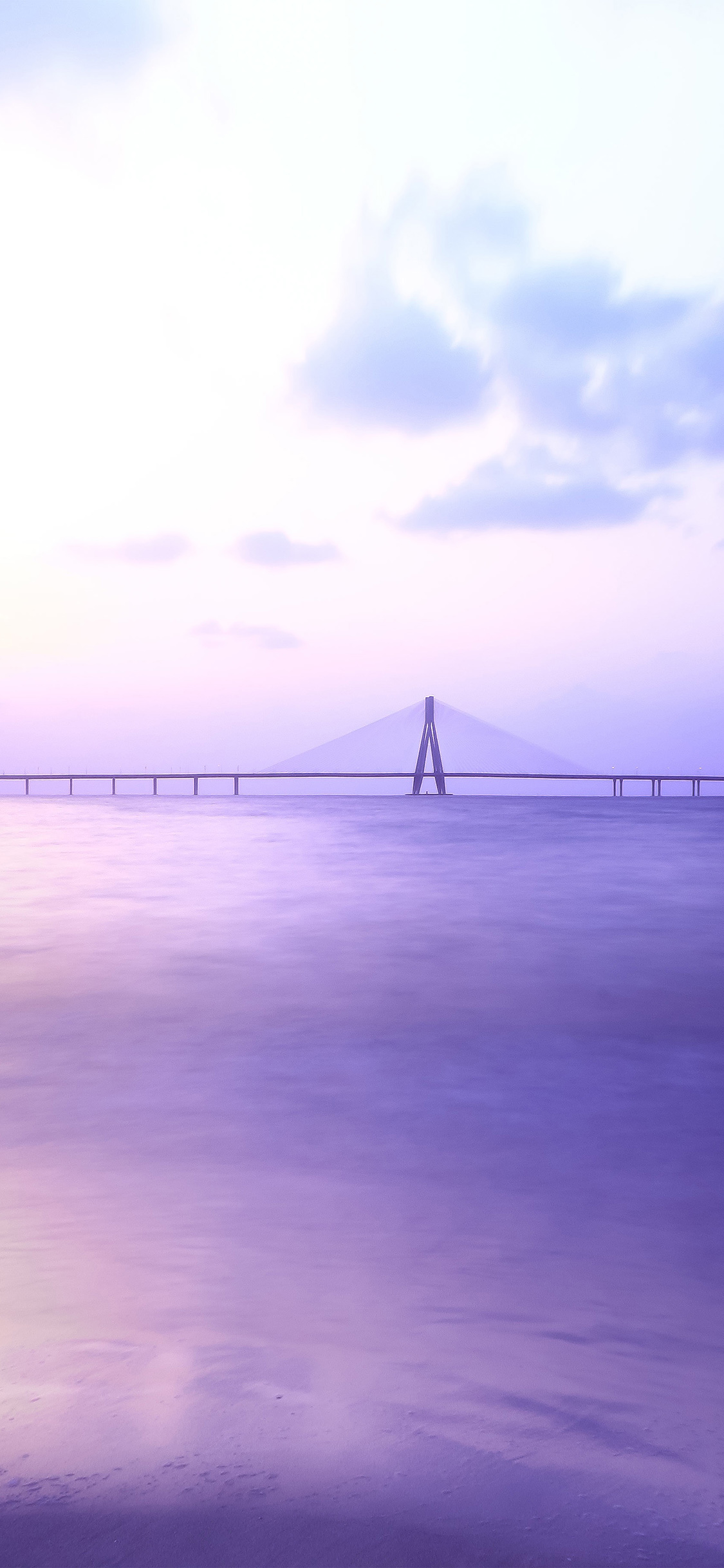 iPhone X wallpaper. city bridge purple river nature