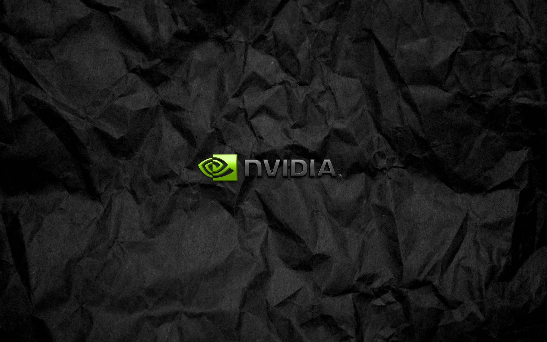 Symbolism Nvidia on crumpled black paper Desktop wallpaper 640x480