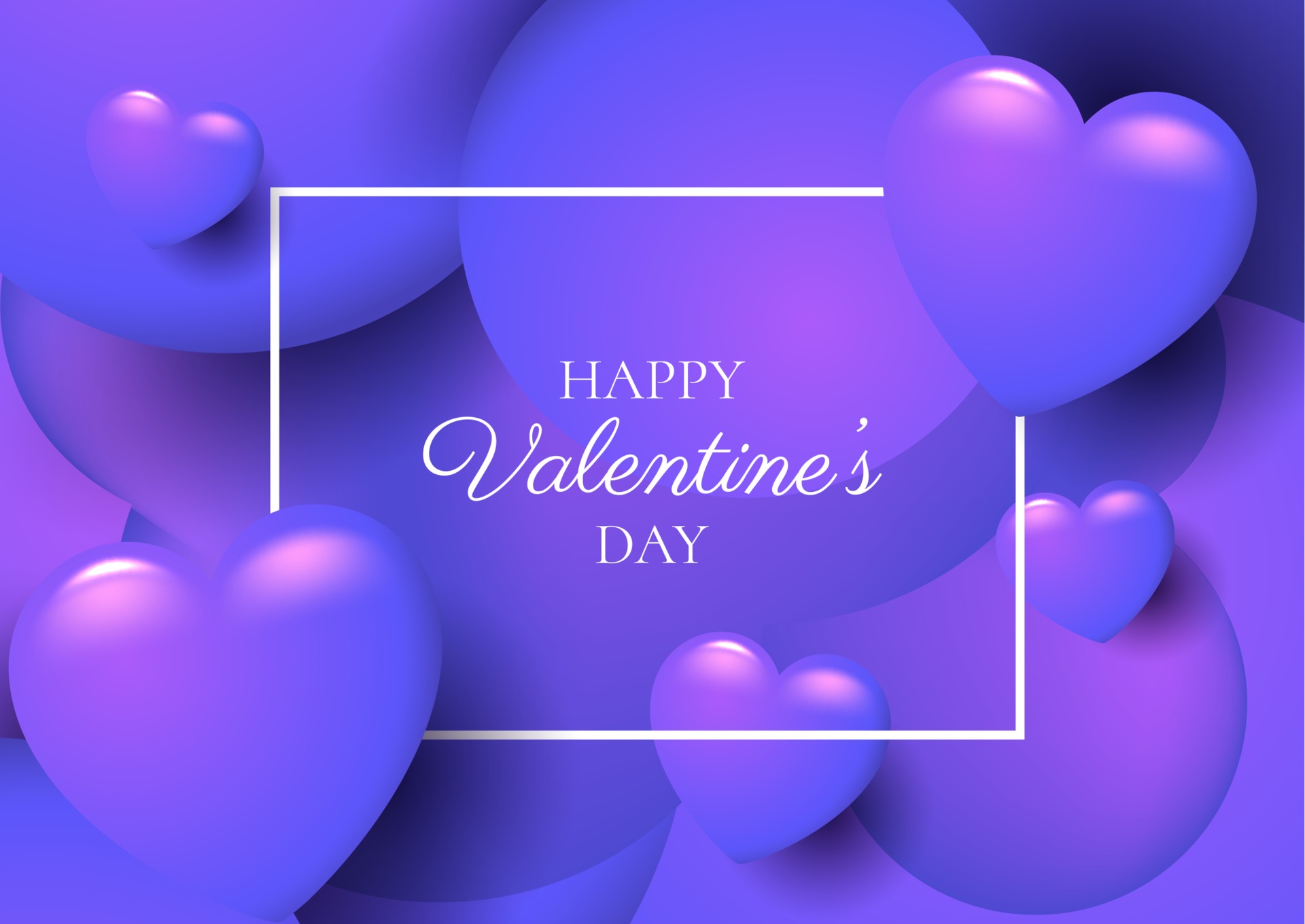 valentines day background with purple hearts